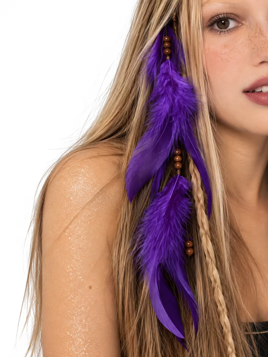 Daydreamer feather hair clips