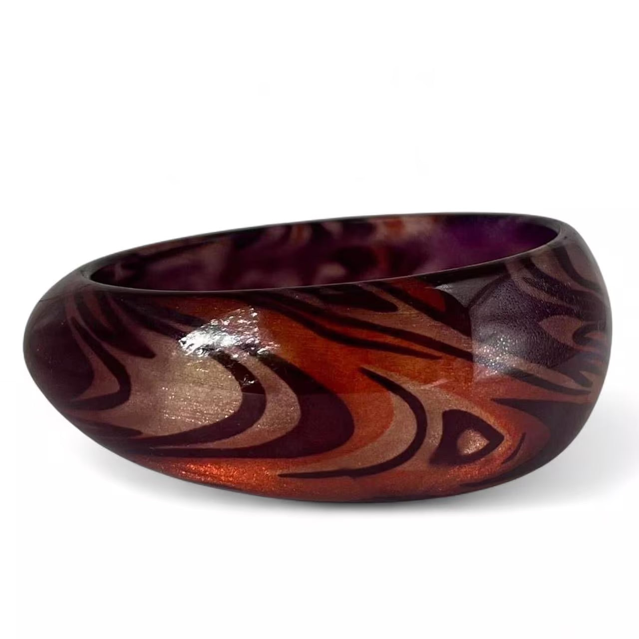 Monica brown Swirl bangle bracelet