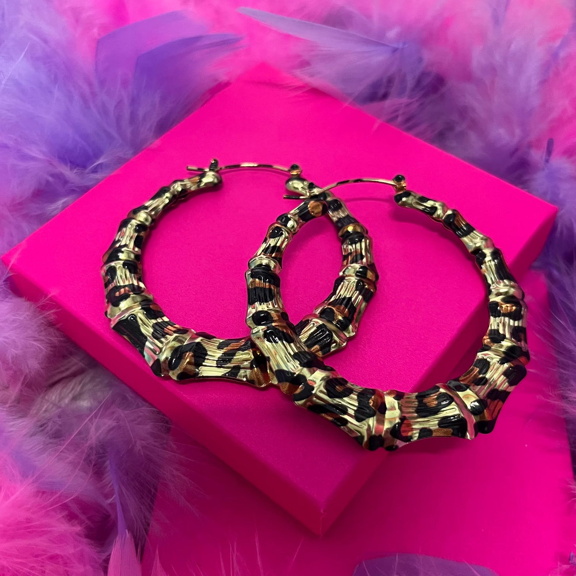 Hoochie mama bamboo hoop earrings