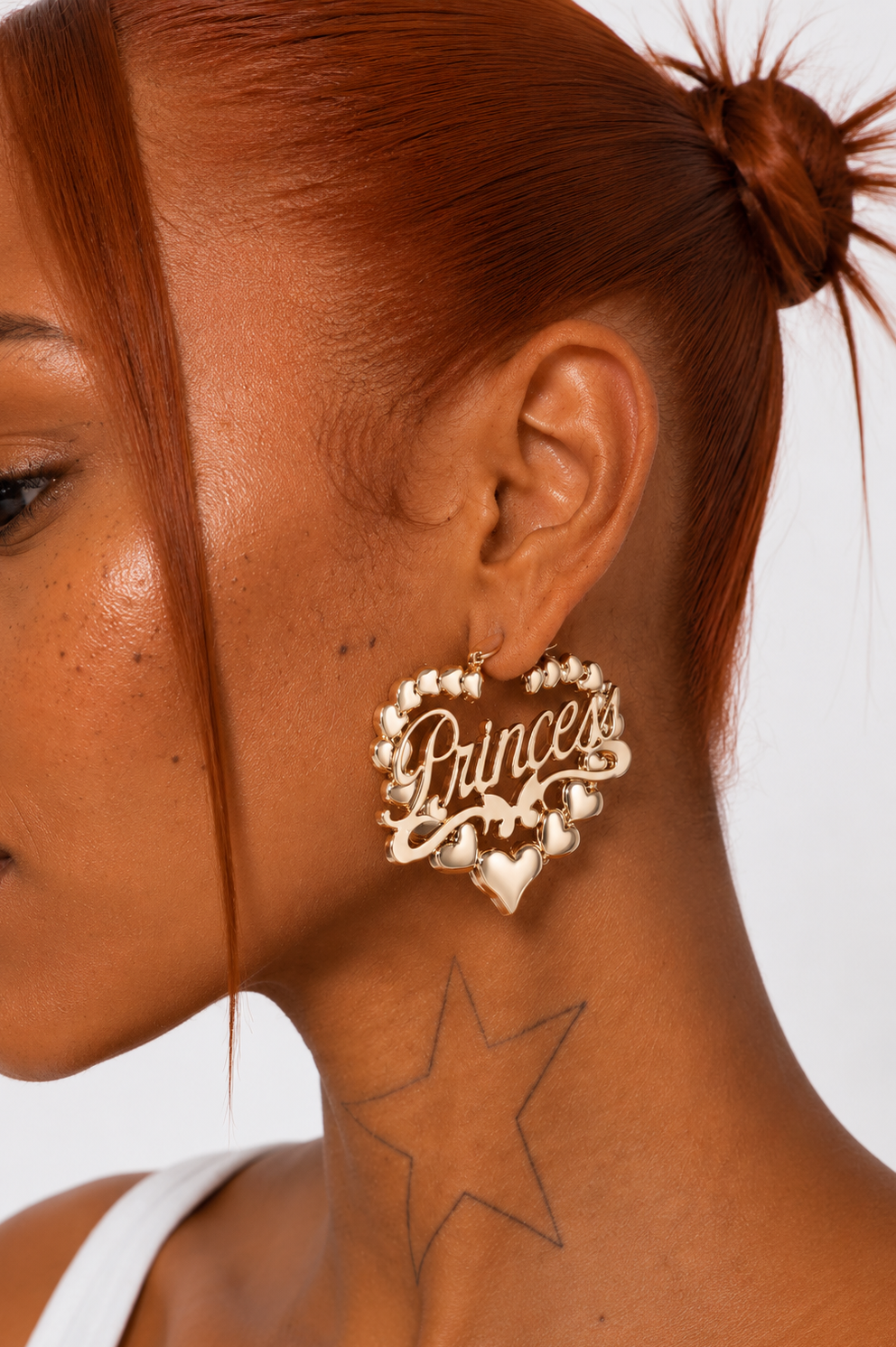Princess hoop earrings