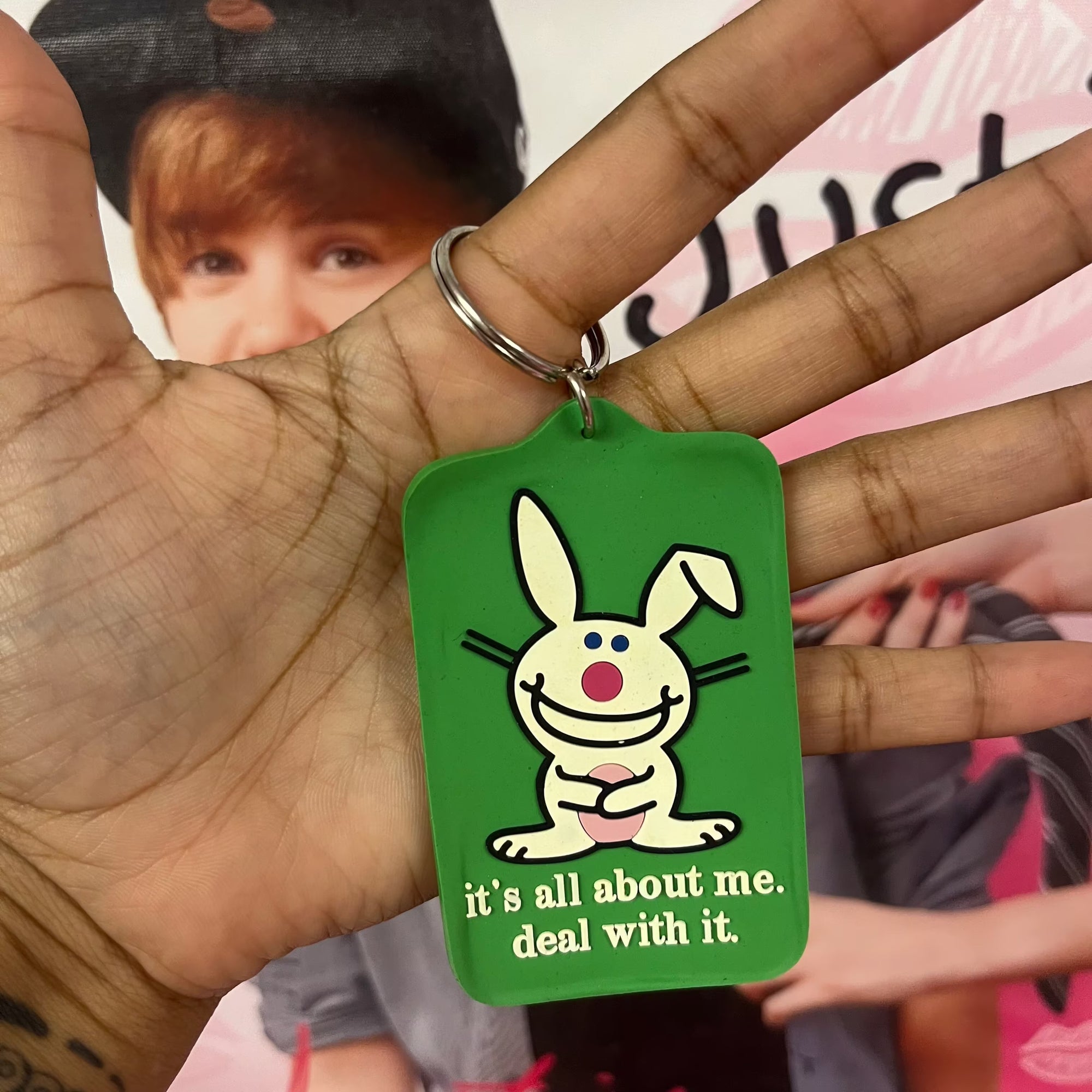 Vintage happy bunny keychains