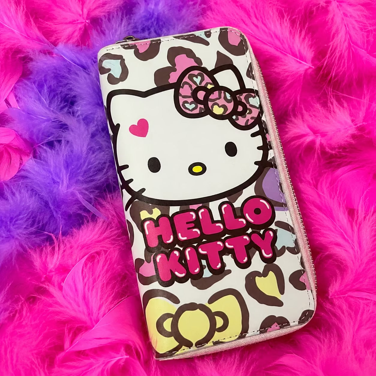 Hello Kitty rainbow leopard wallet