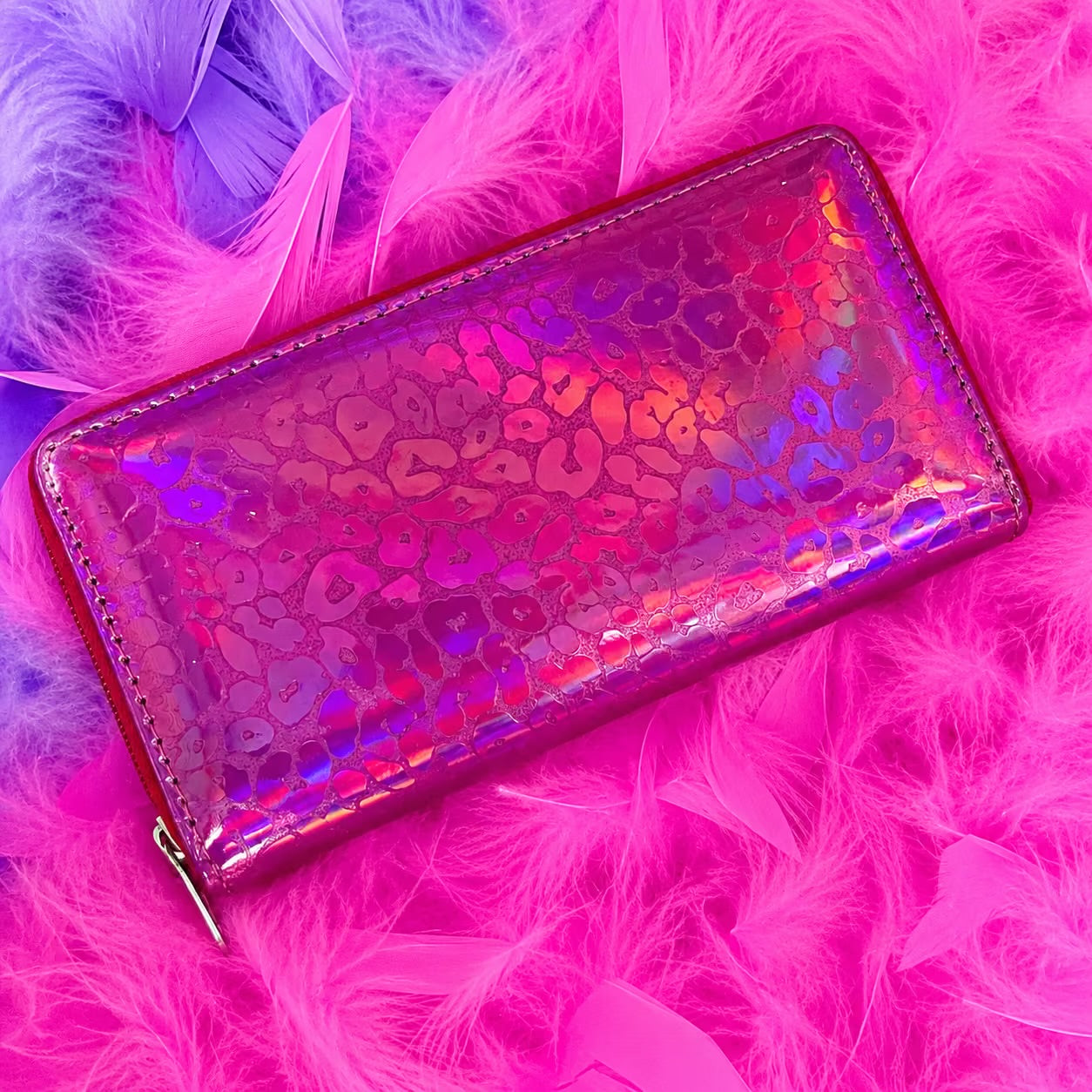 Pink hologram wallet