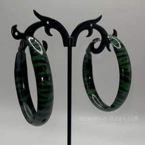 Zebra hoops - Green