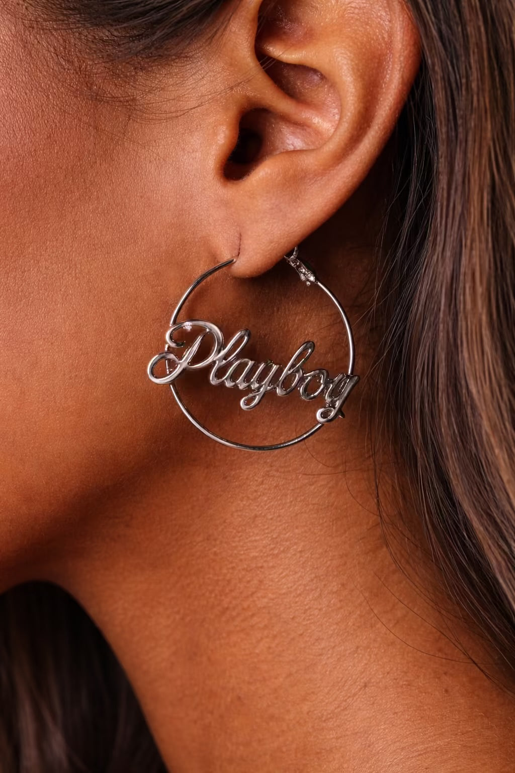 playboy hoop earrings
