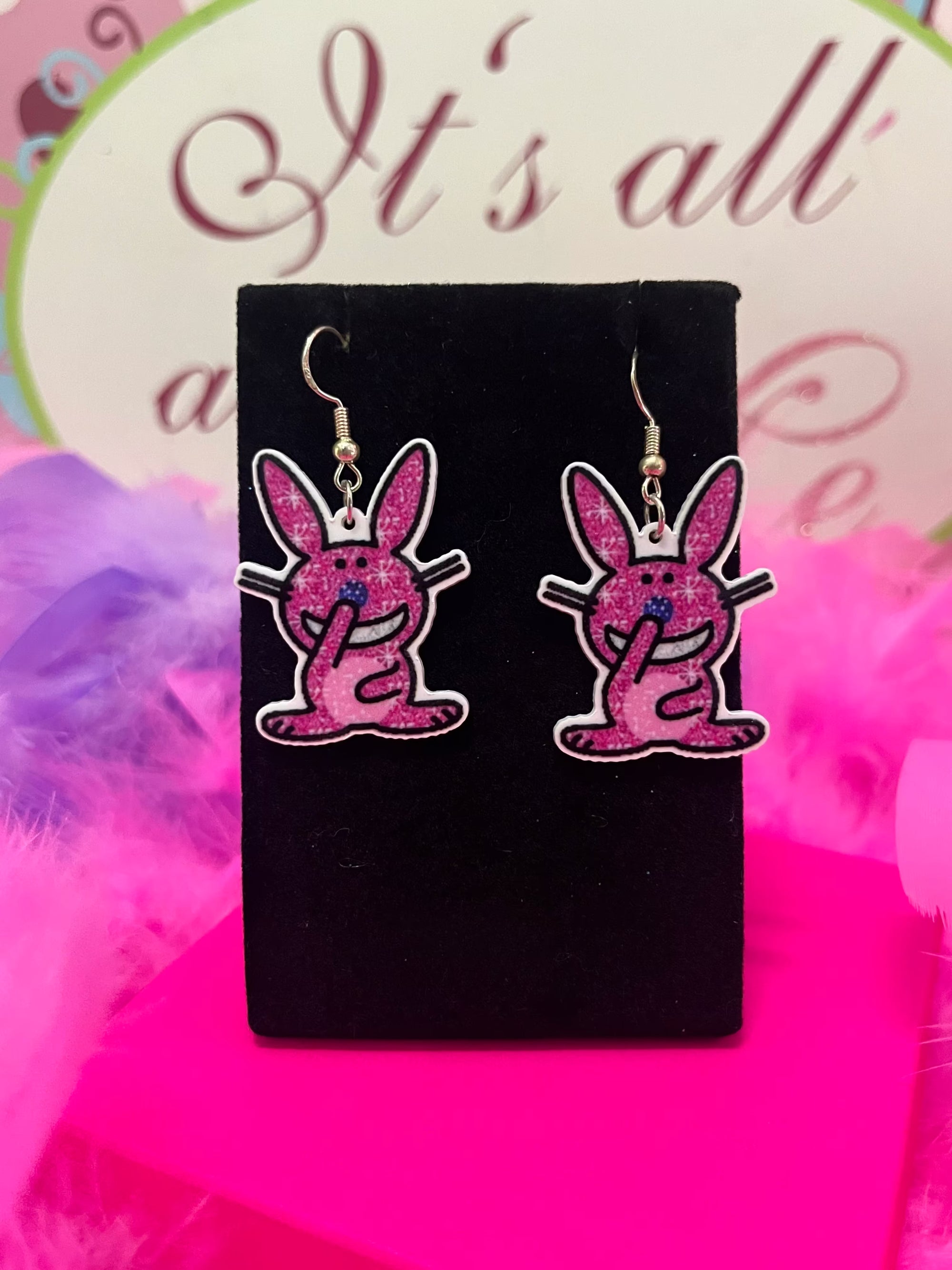Happy bunny earrings