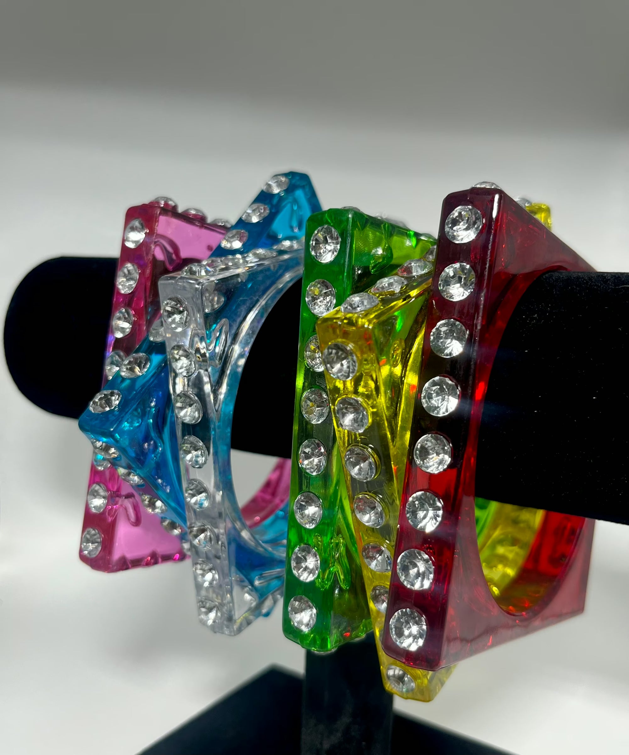 Clear jelly bangles