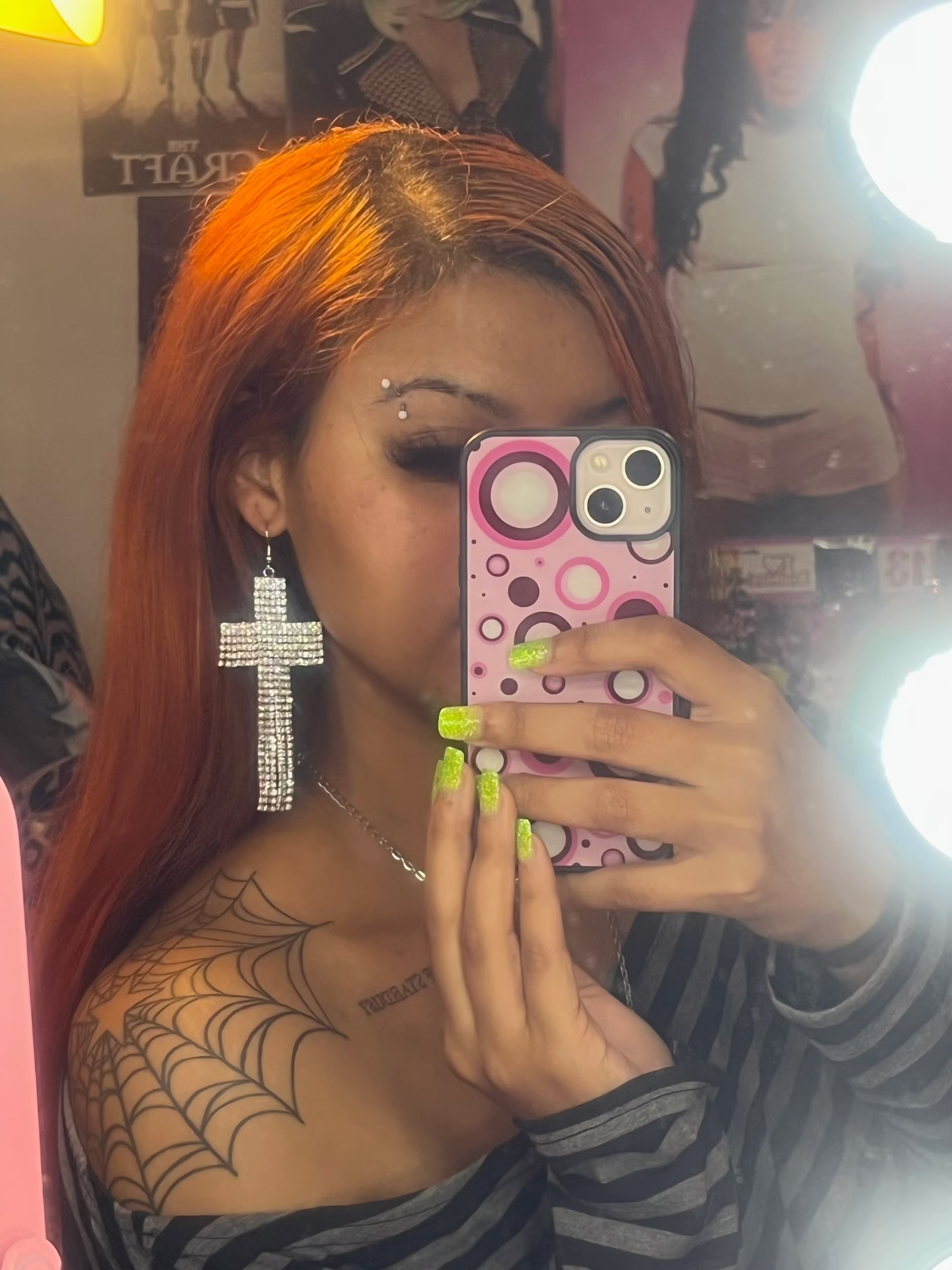Trendsetter cross dangle earrings