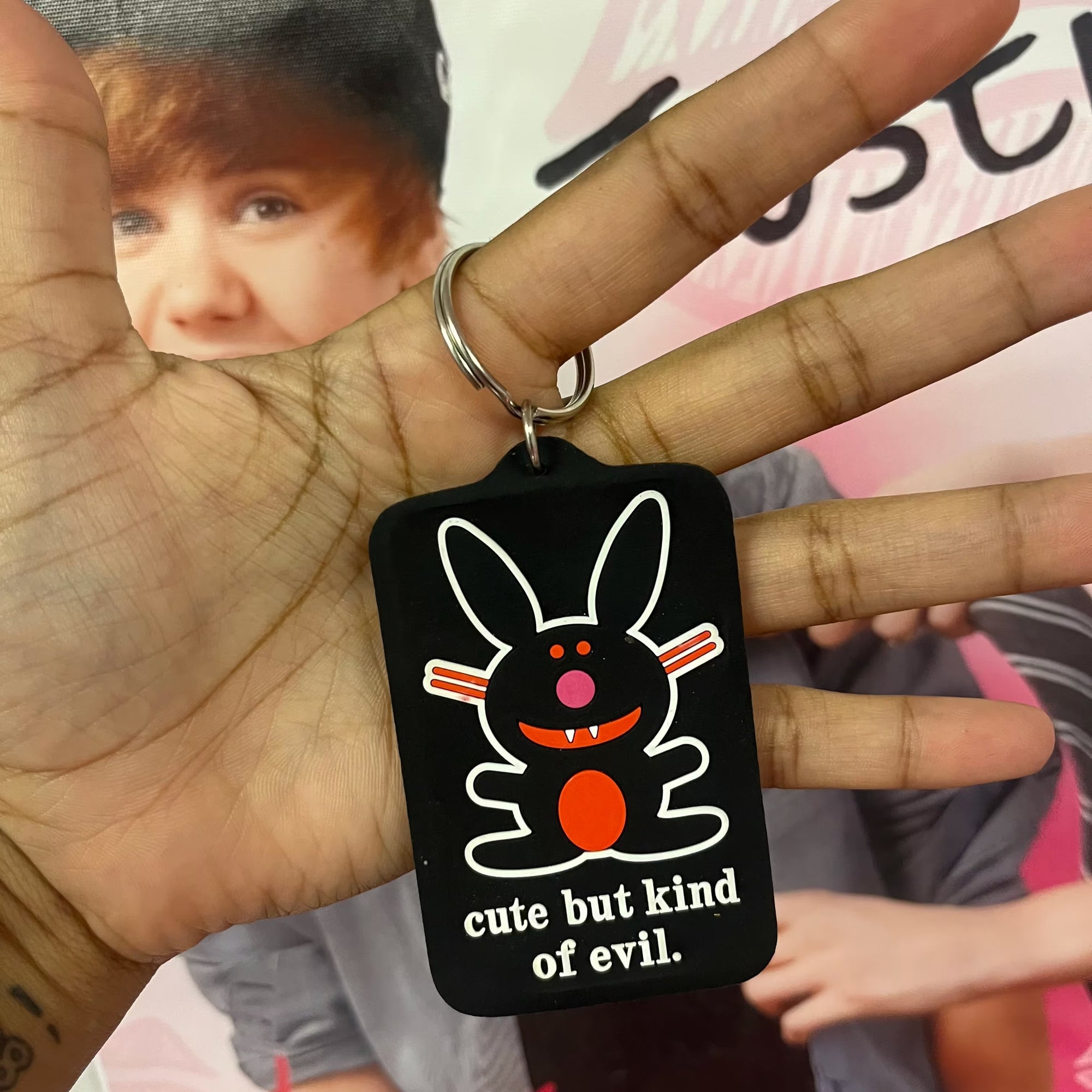 Vintage happy bunny keychains