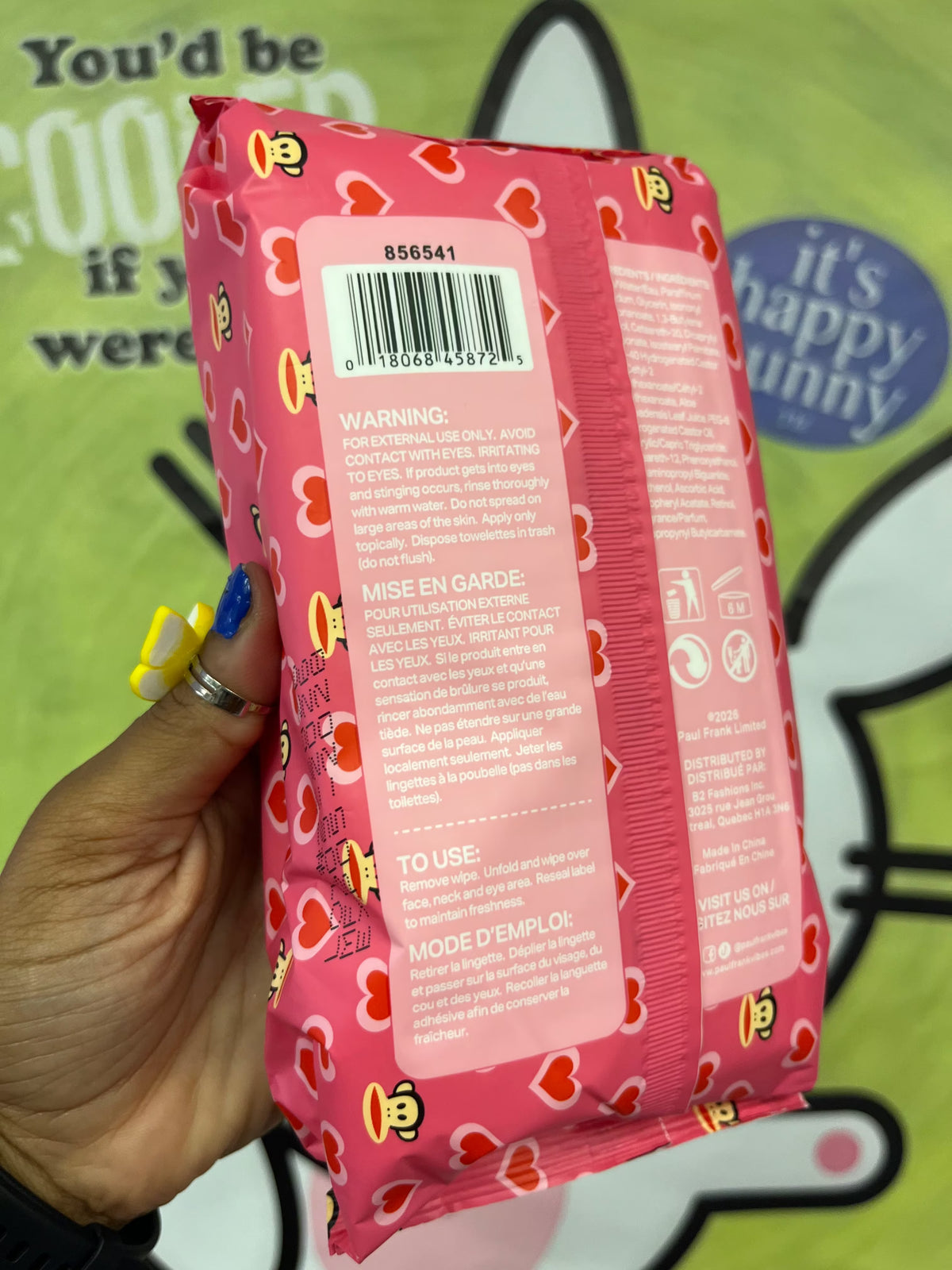 Paul Frank makeup cleansing wipes