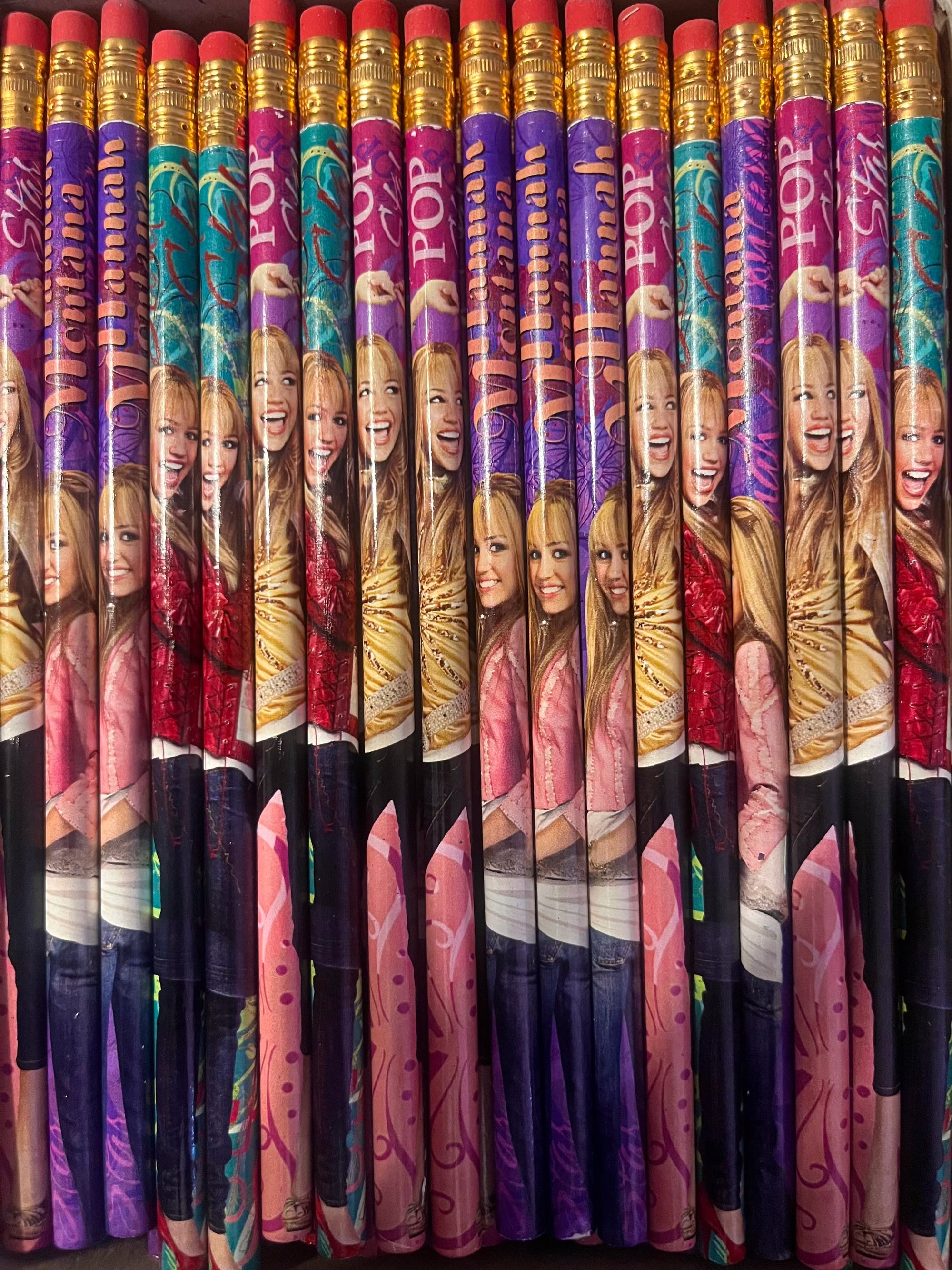 Hannah Montana 3 piece pencil set - RARE!