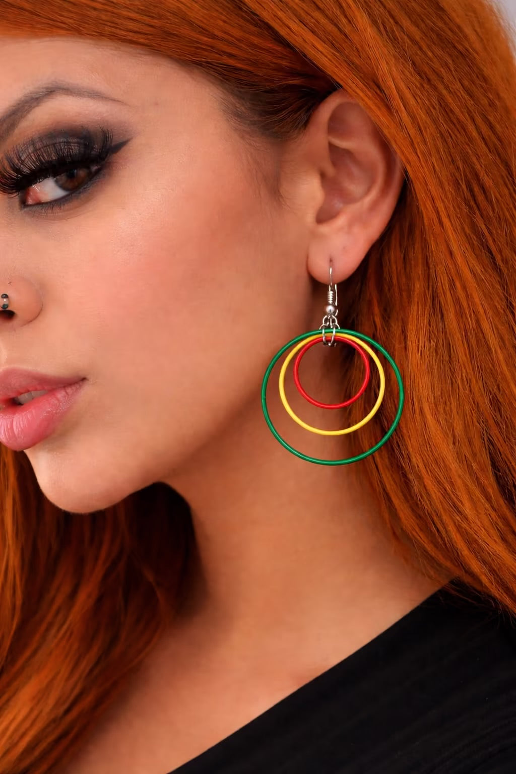 Island heat hoop earrings