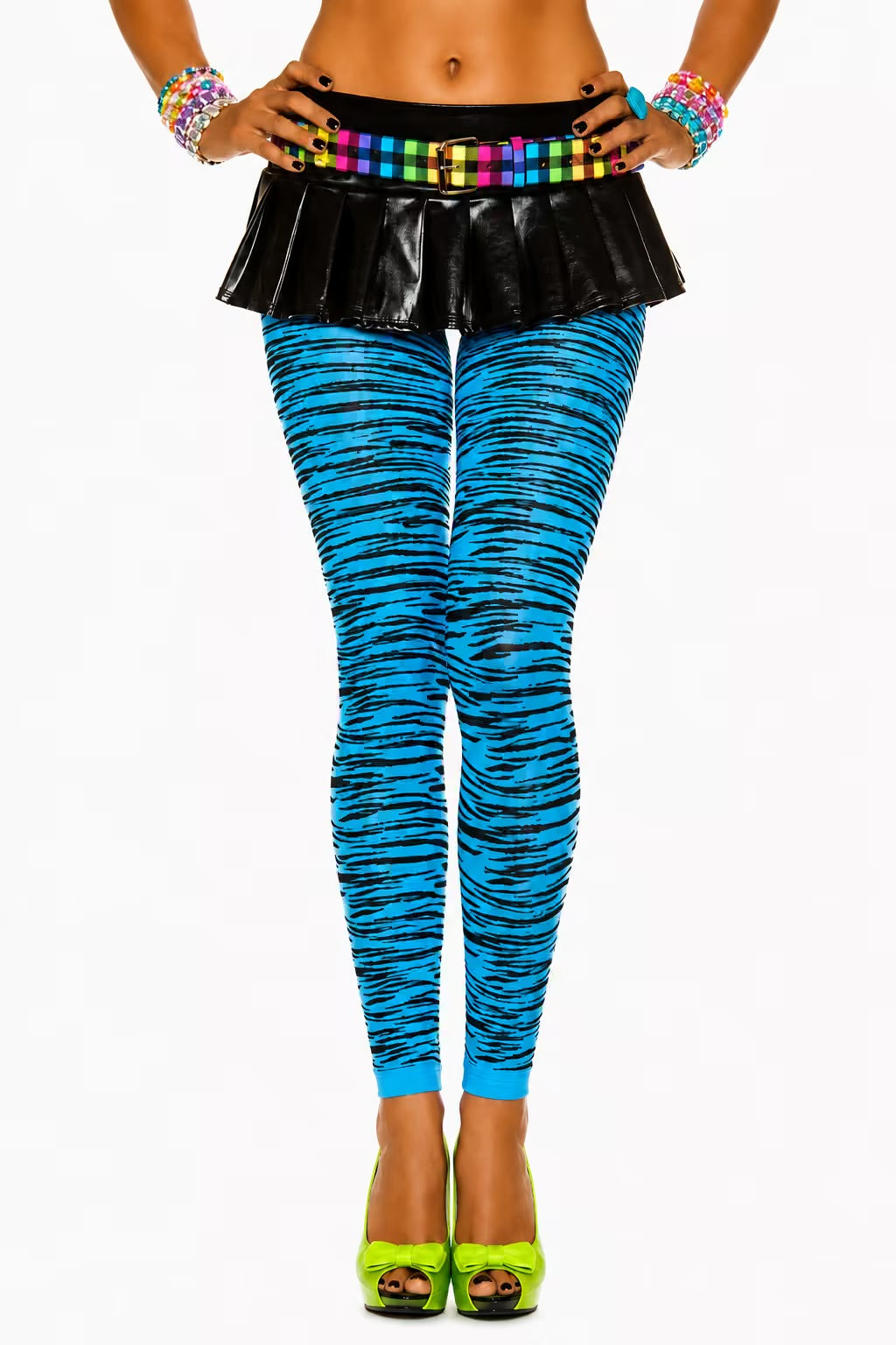 Coolest in the room blue zebra print leggings