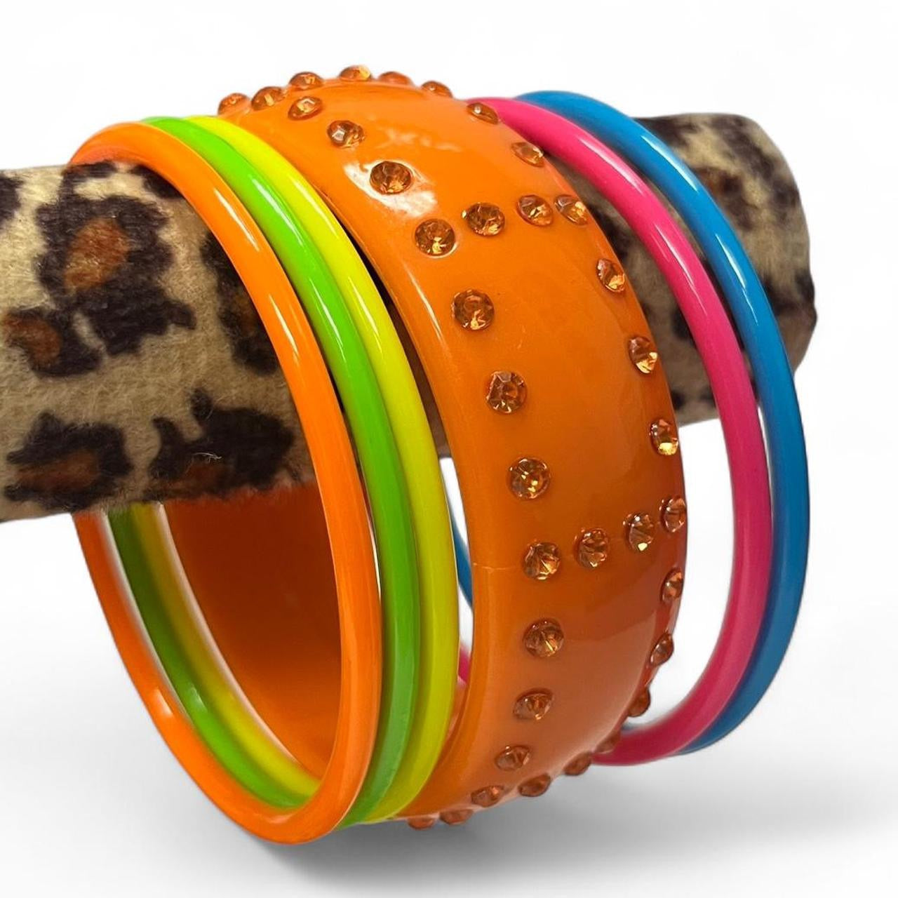 Sunset sorbet bangle bracelet set