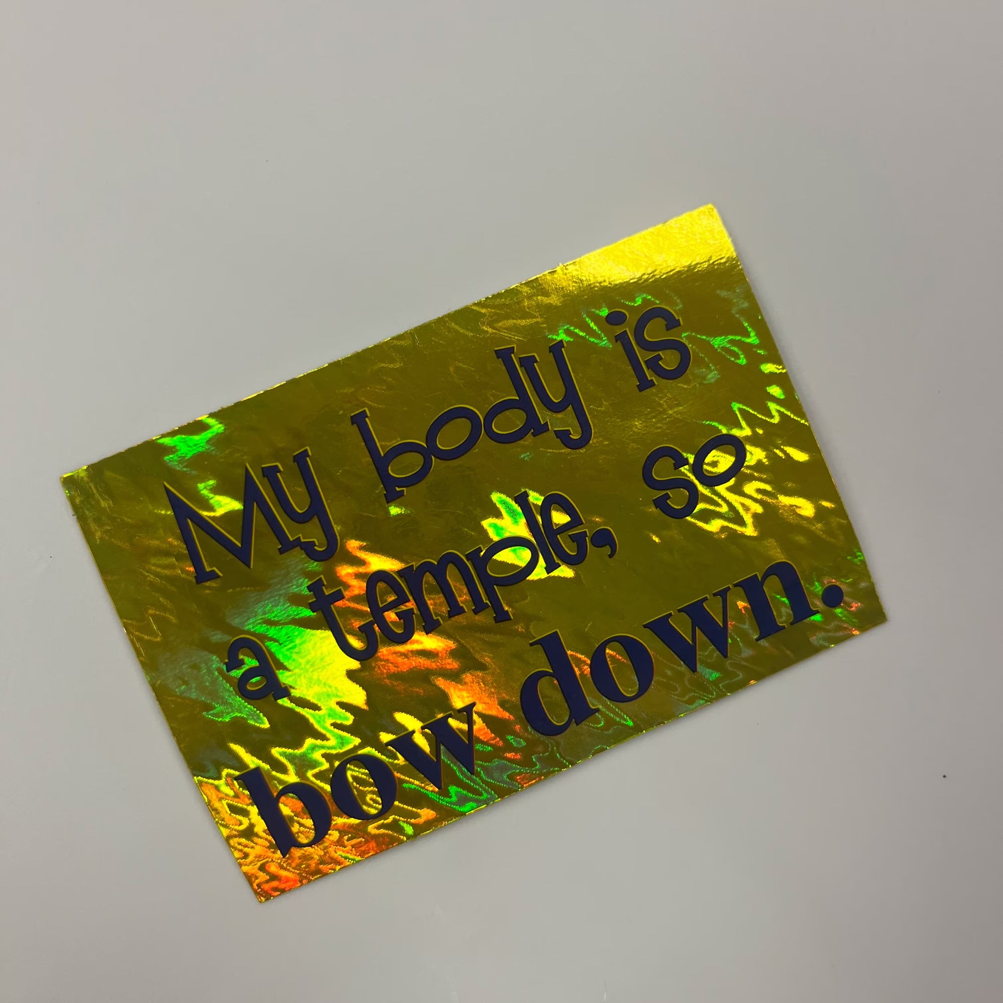 2000s holographic vending machine stickers