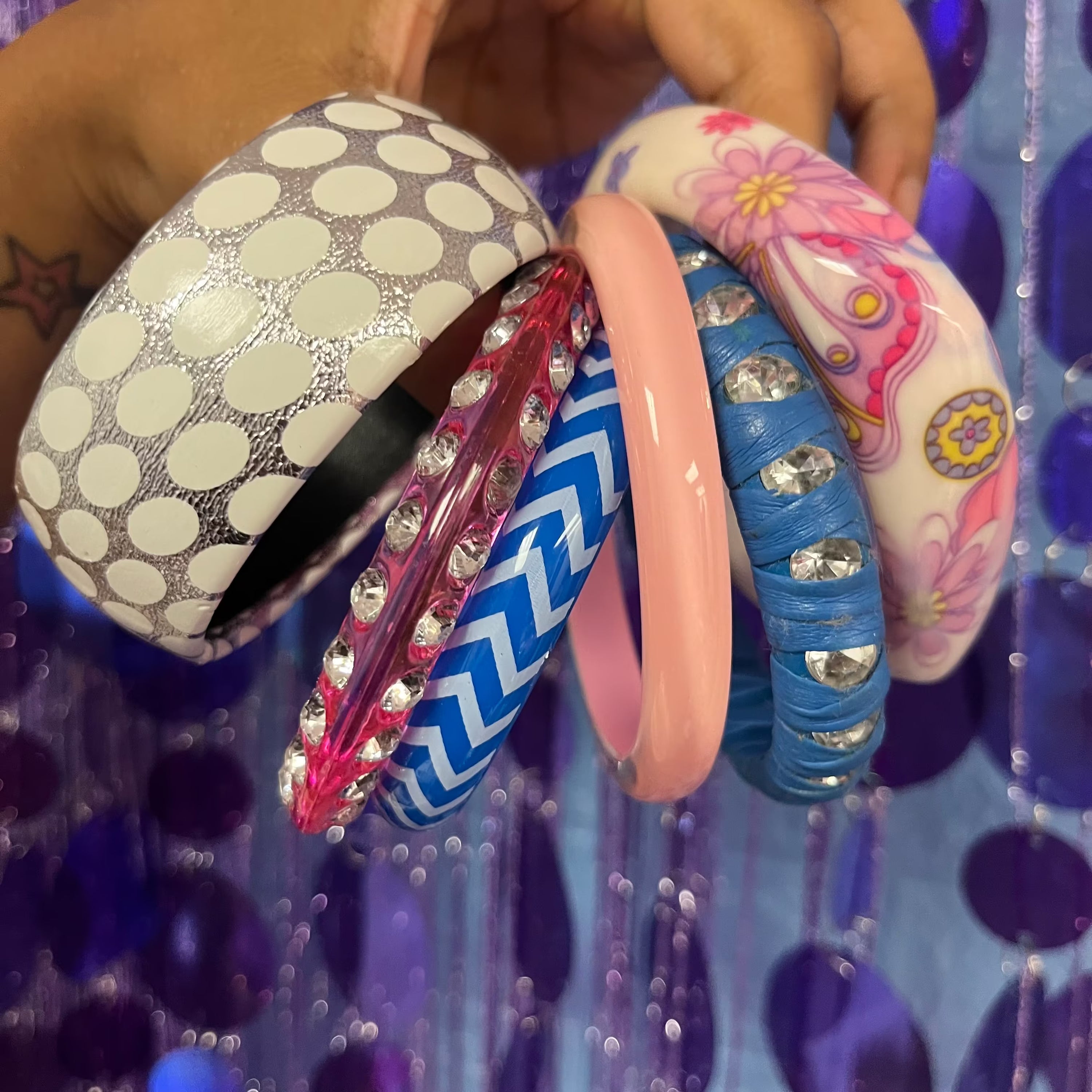 Fluttershy curated vintage bangle bracelet set