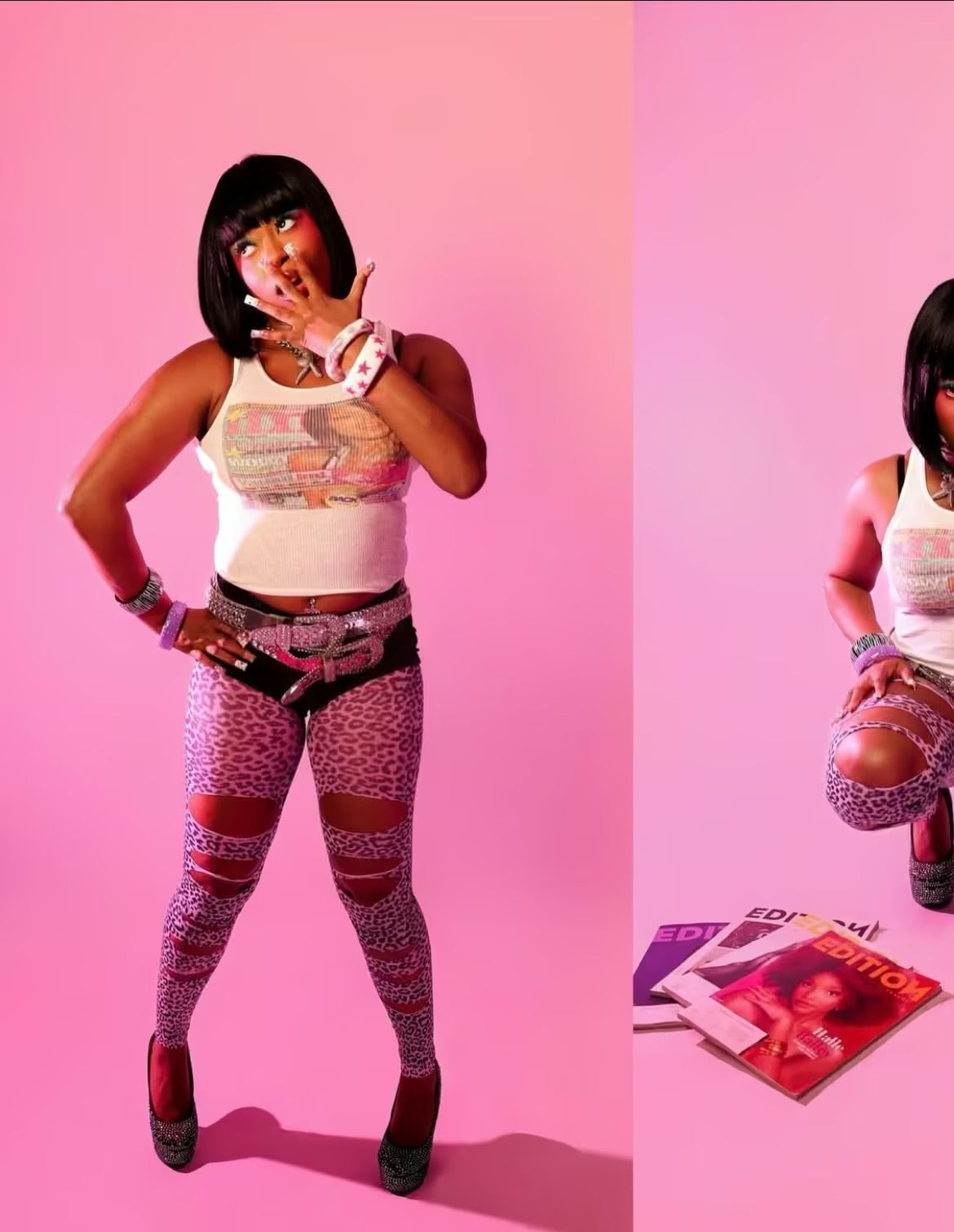 Pink dreamz leopard print leggings