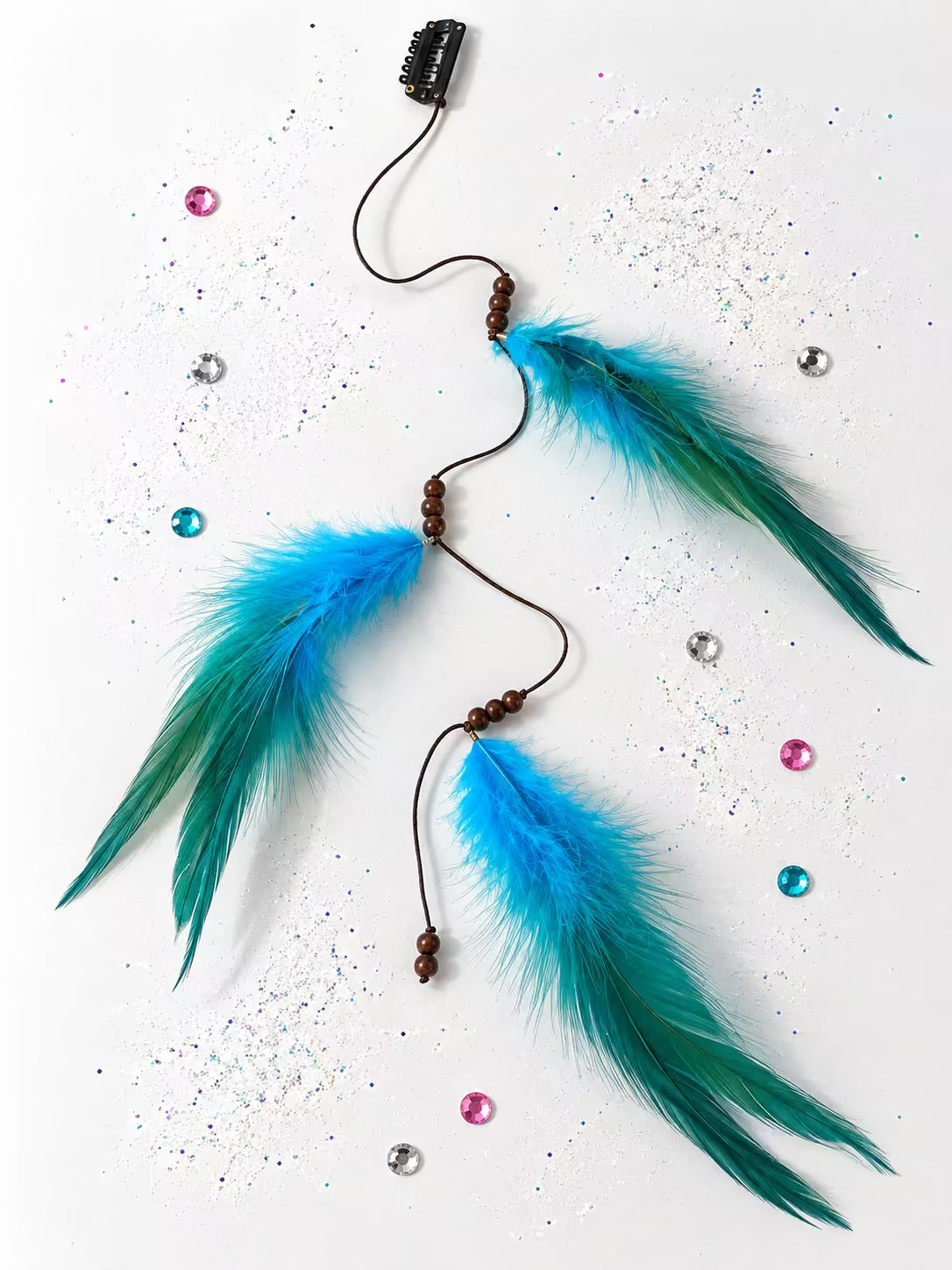 Daydreamer feather hair clips