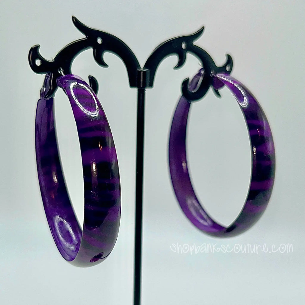 Zebra hoops - Purple