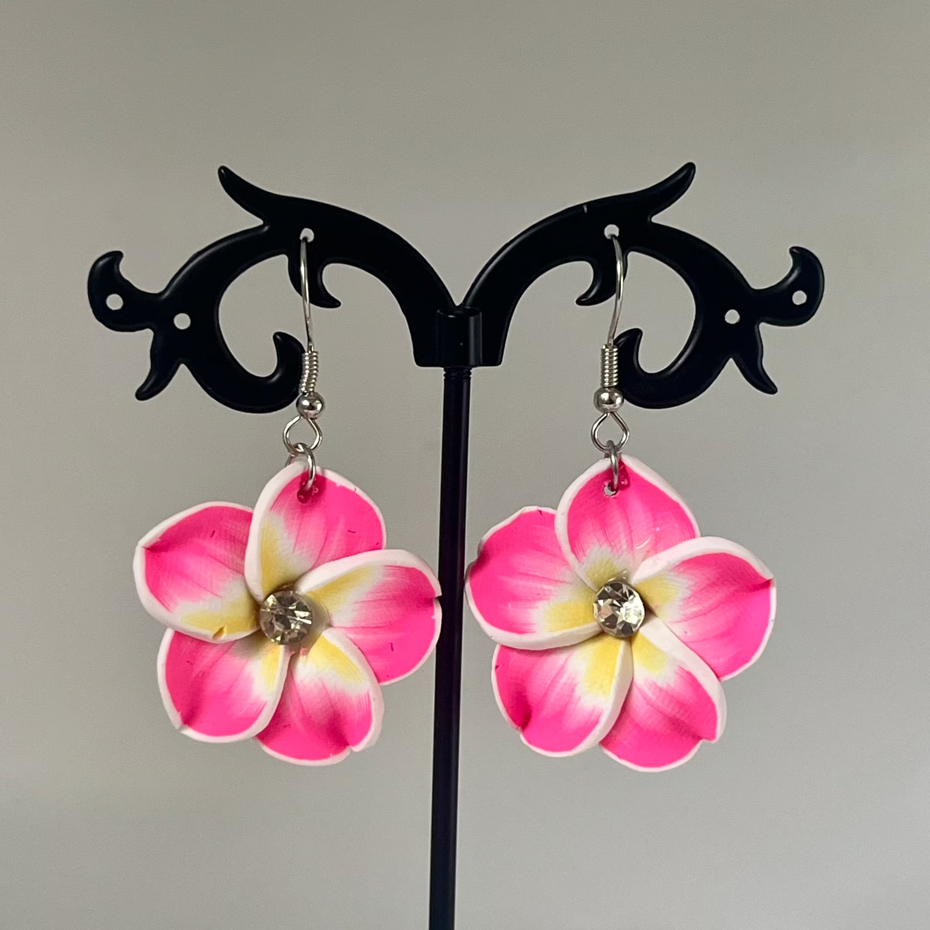 Plumeria flower earrings