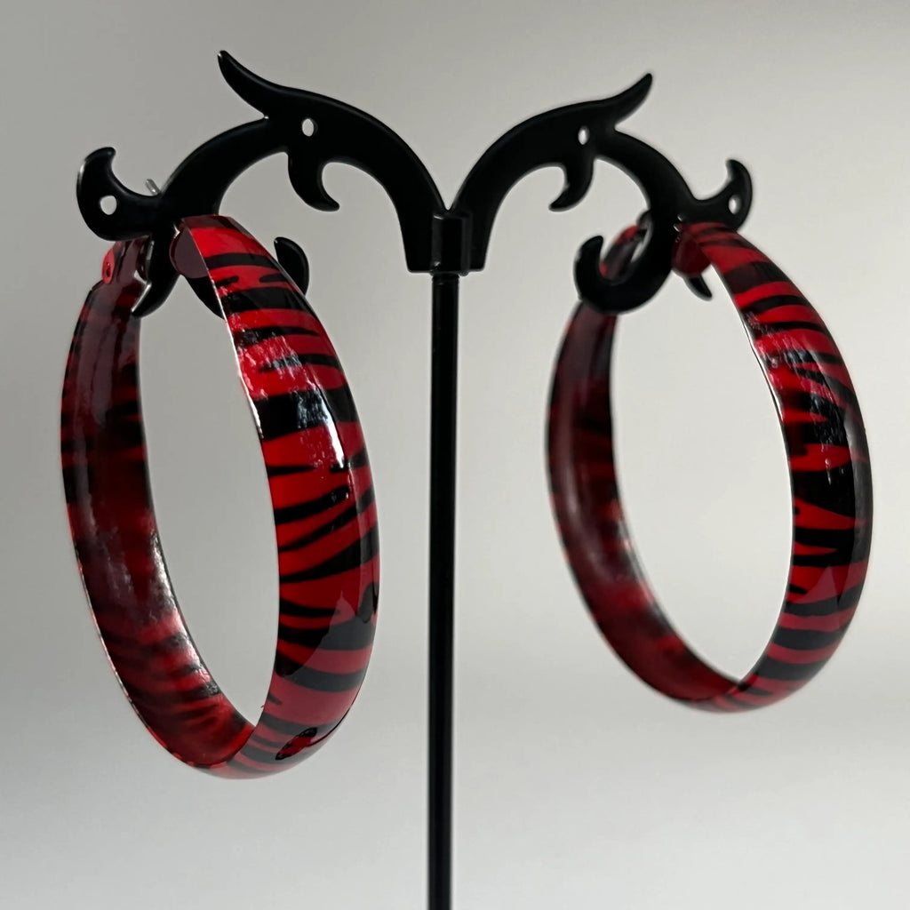 Zebra hoops - Red