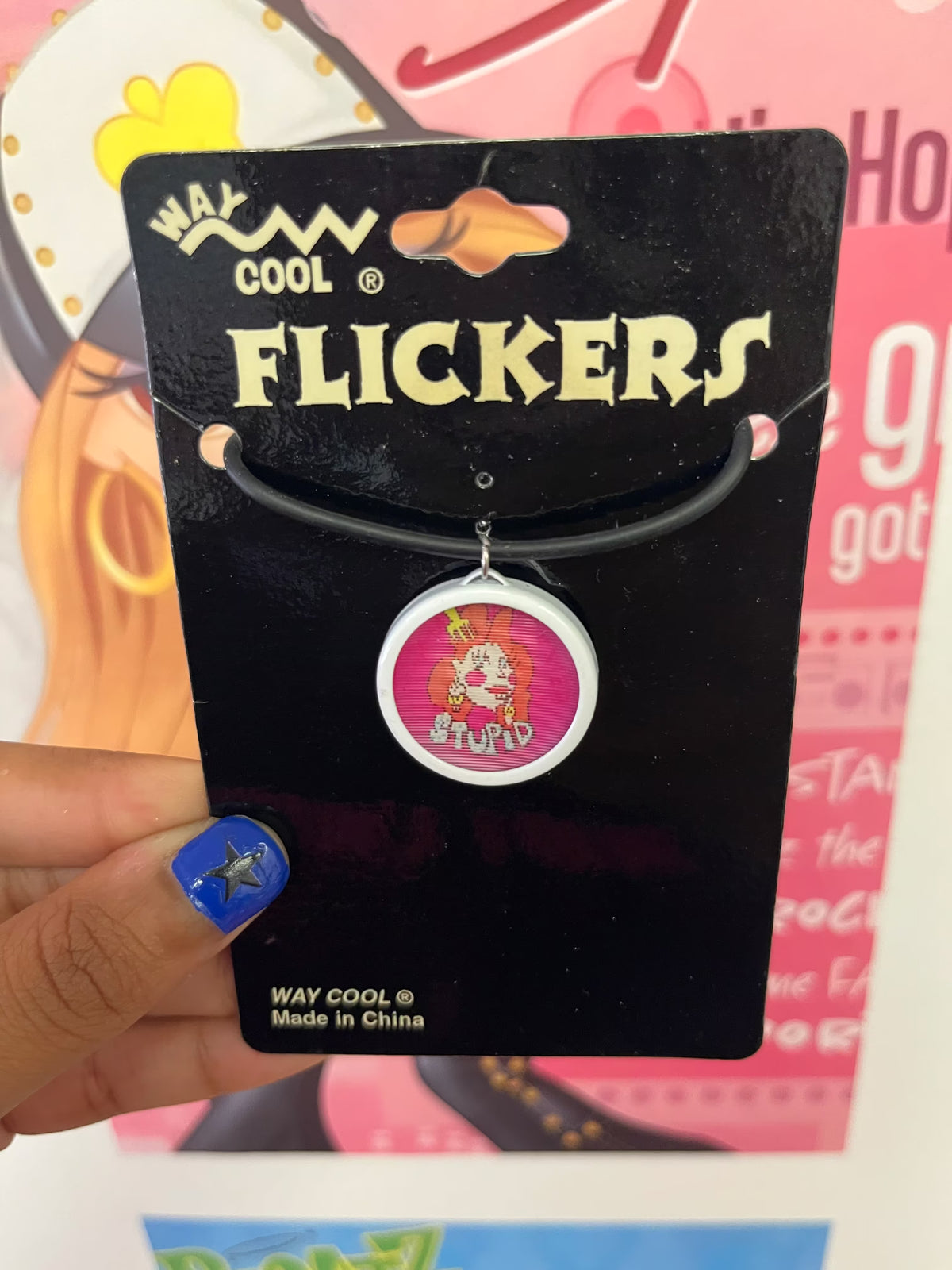 1996 RARE vintage deadstock way cool flicker necklace