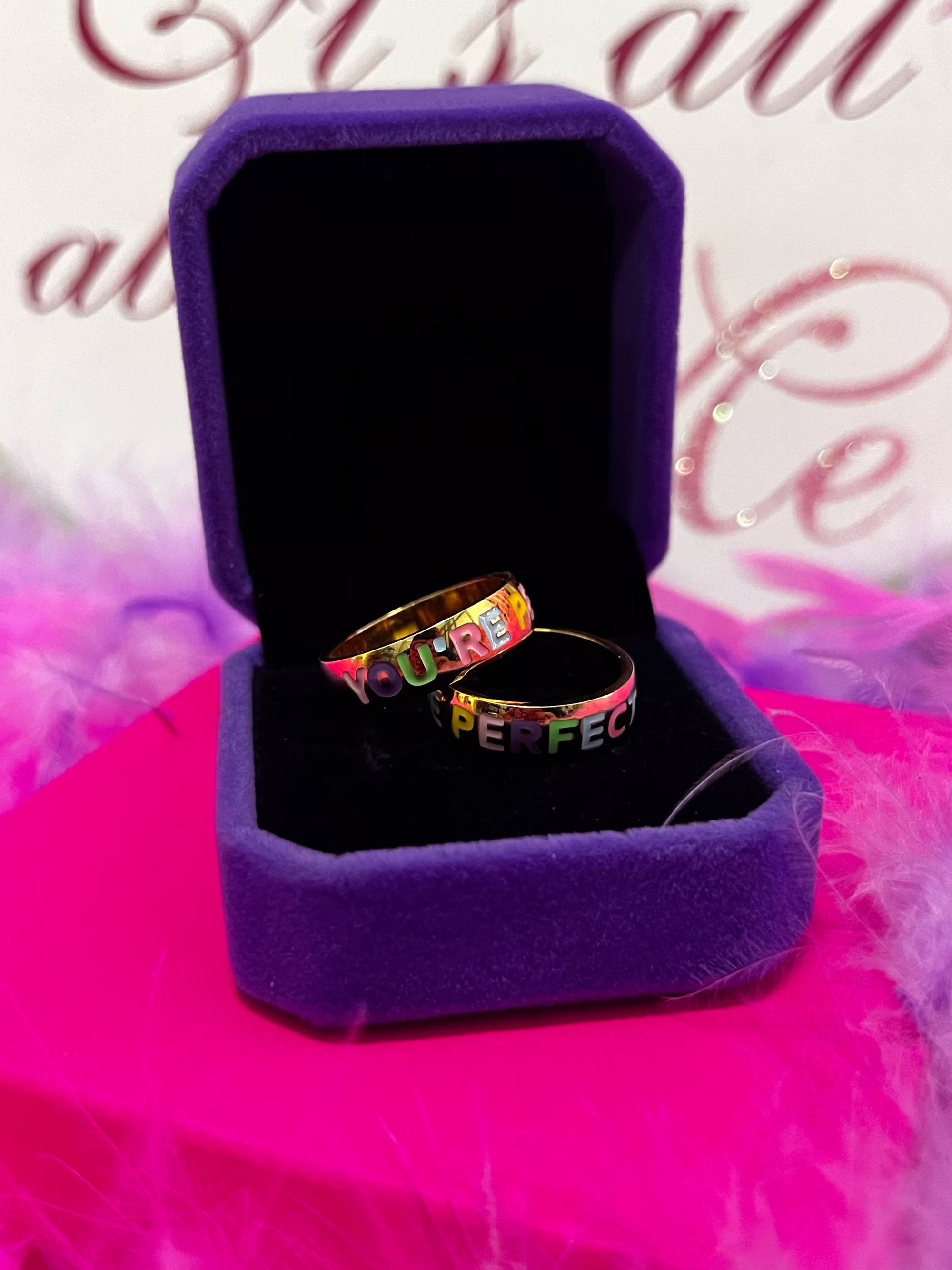 stainless steel you’re perfect ring