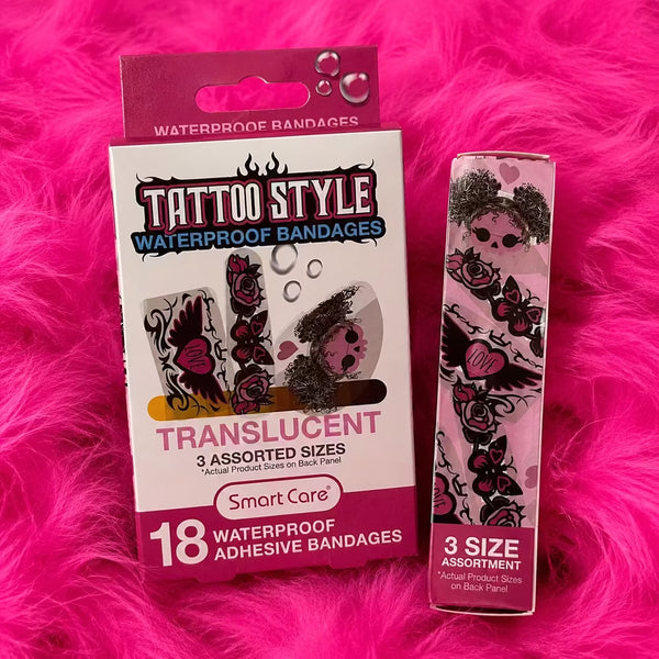 Tattoo style waterproof bandaids