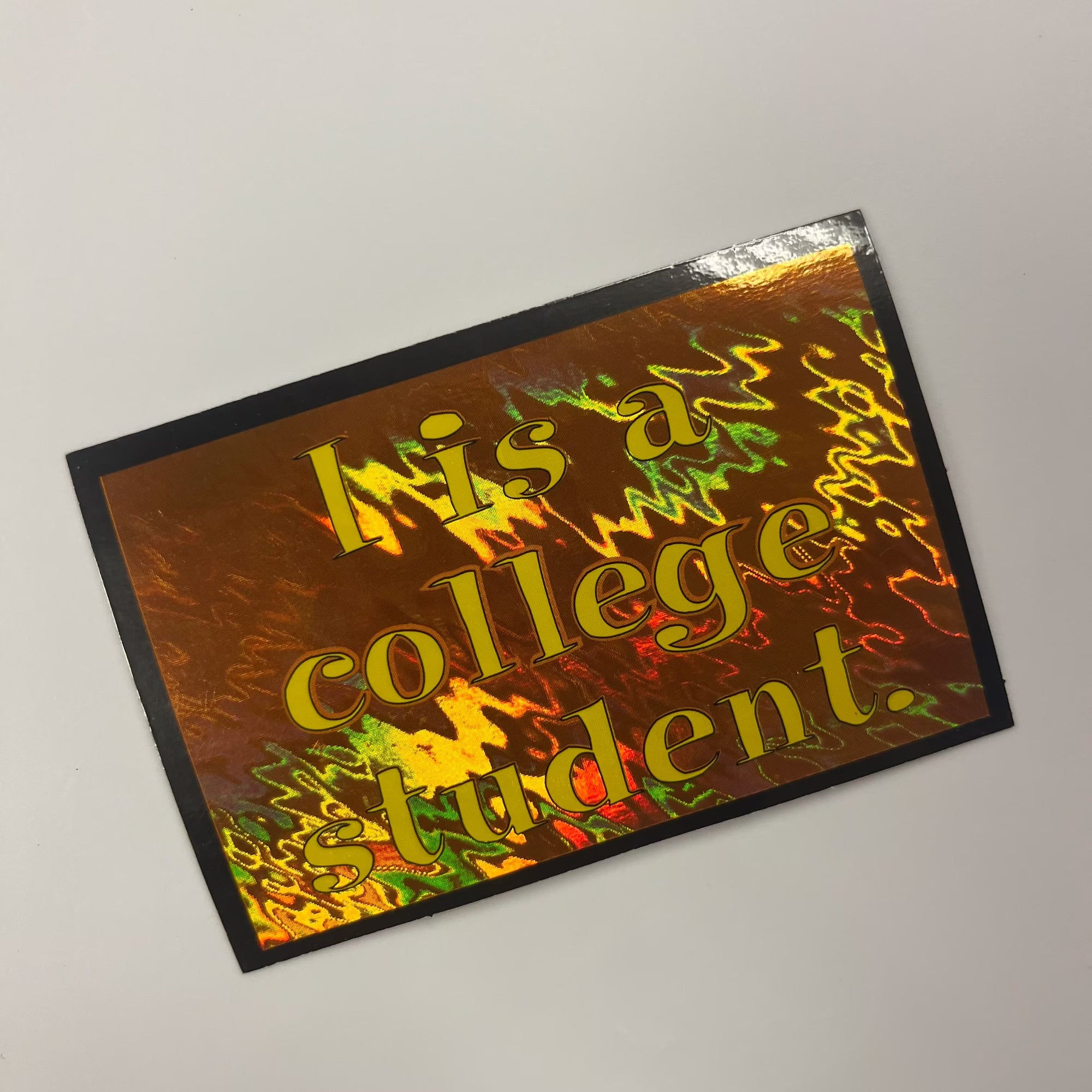 2000s holographic vending machine stickers