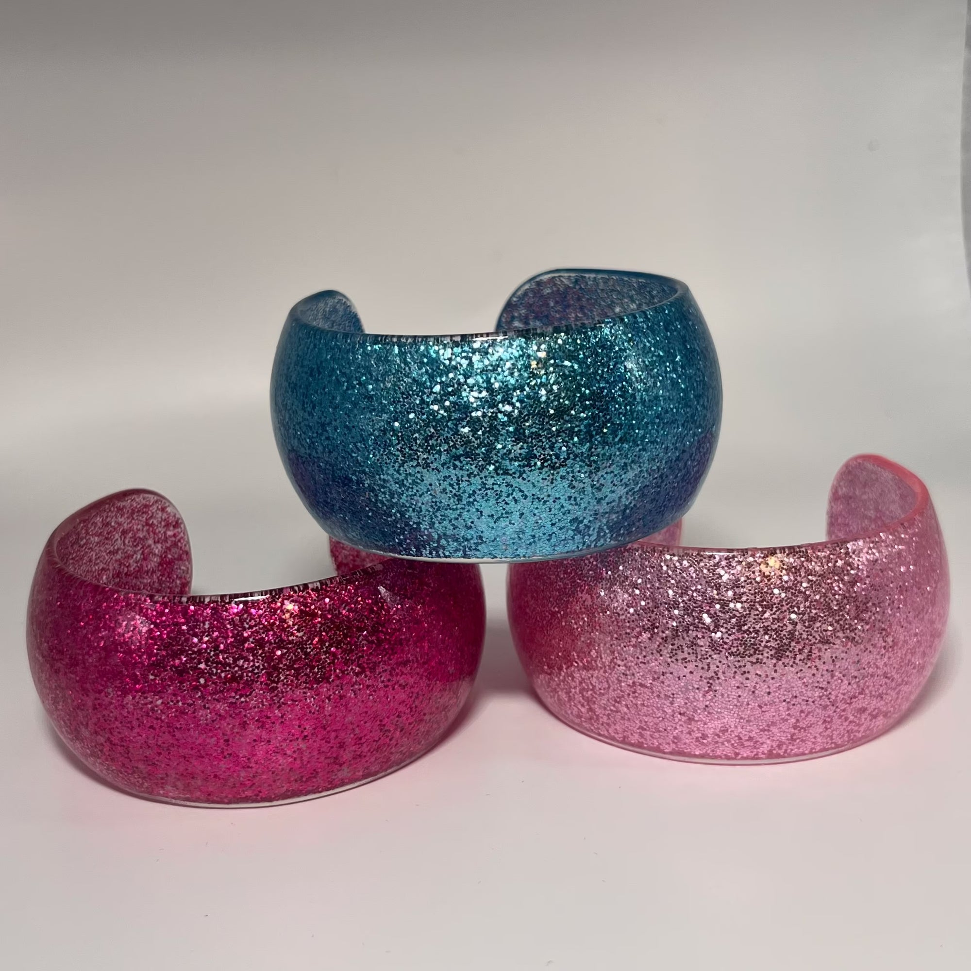 Slumber party glitter bangles