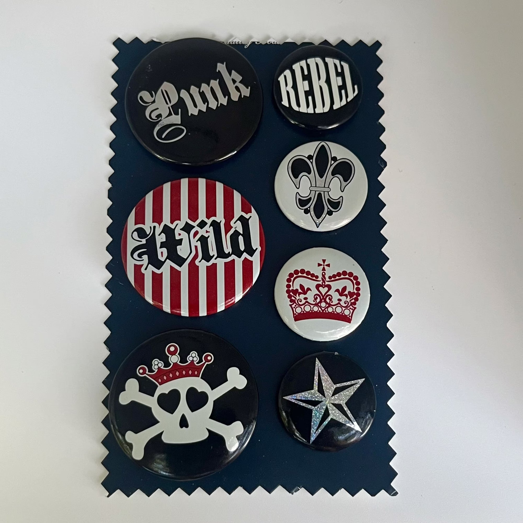 Punk rebel Enamel brooch pin set