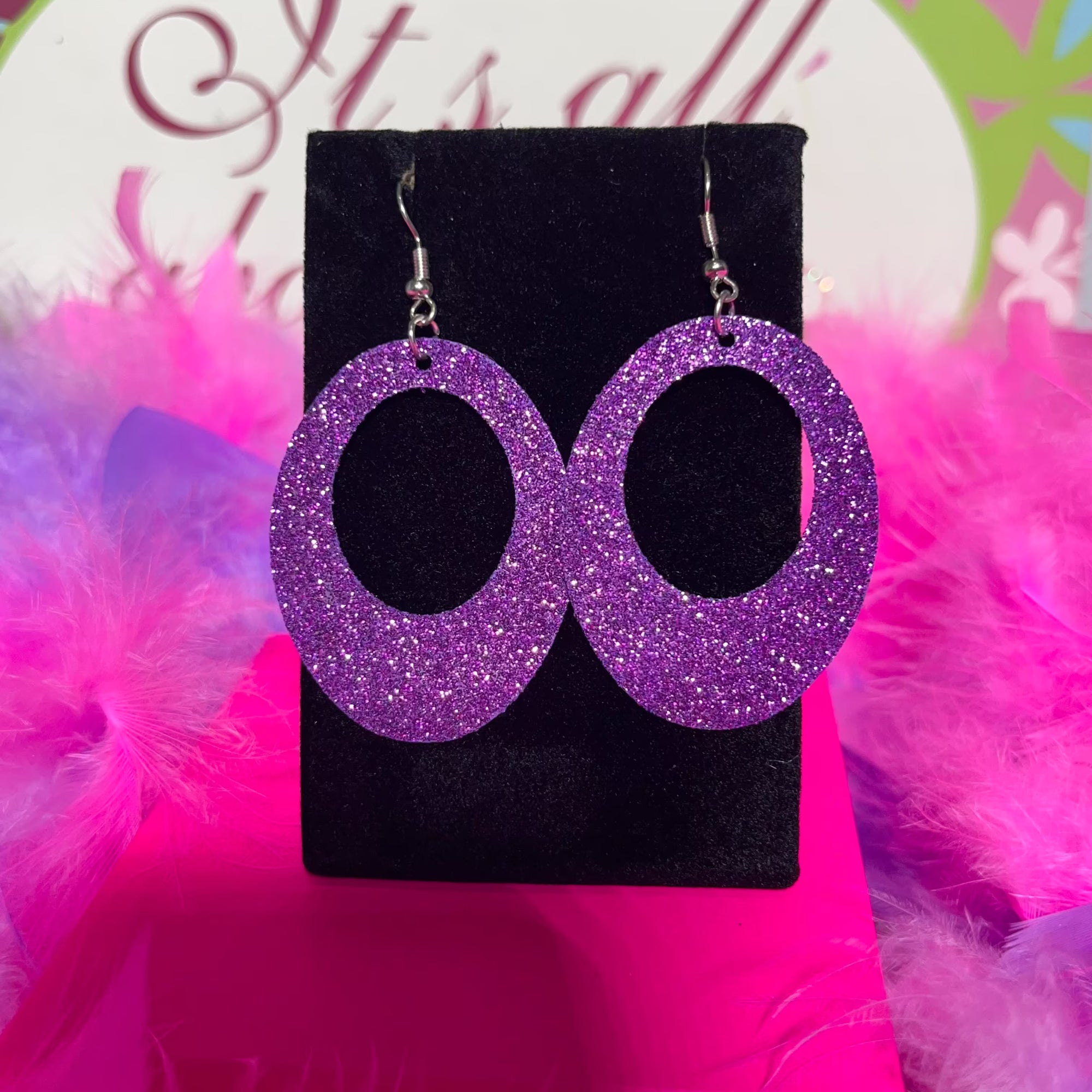 totally 2000s glitter earrings