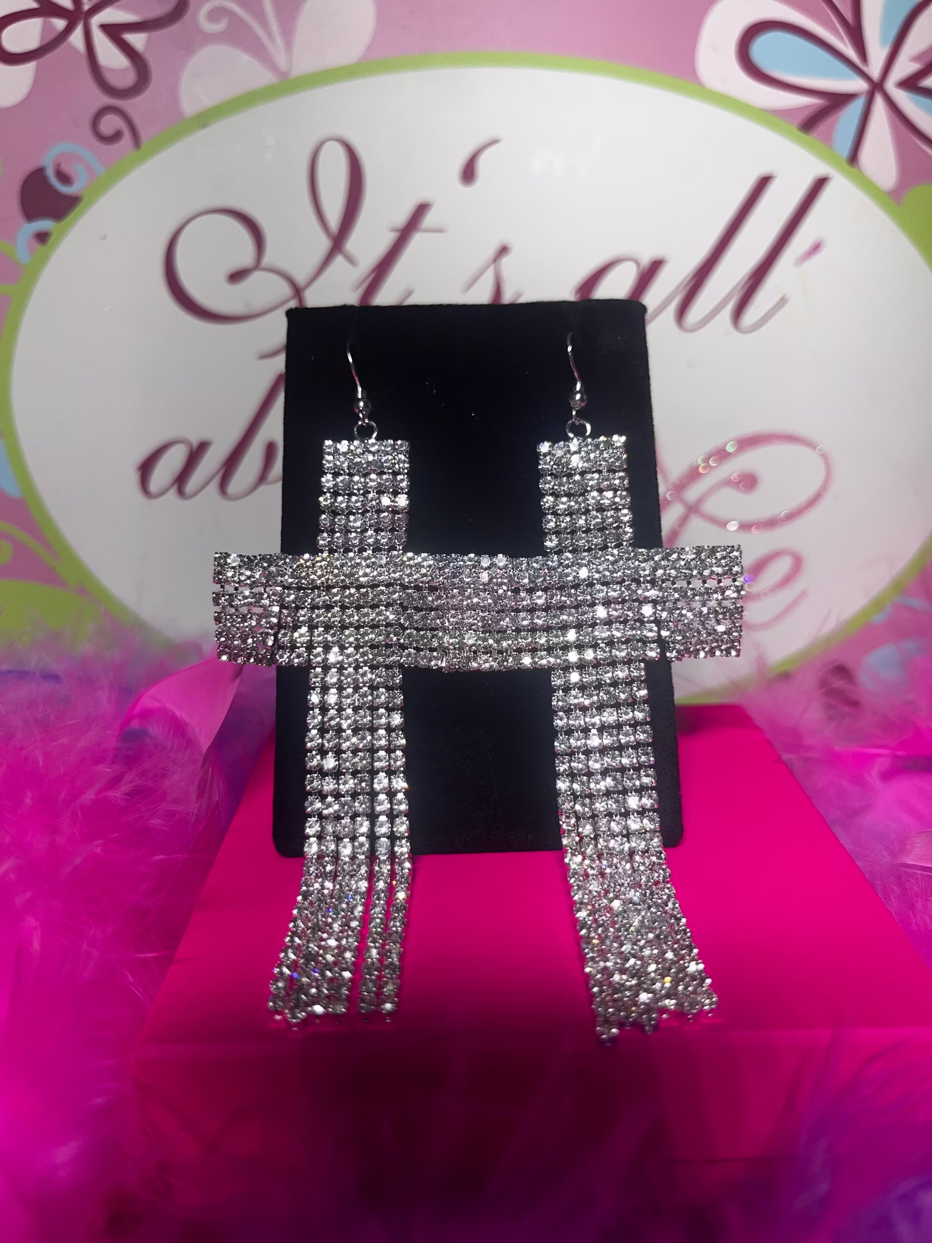 Trendsetter cross dangle earrings