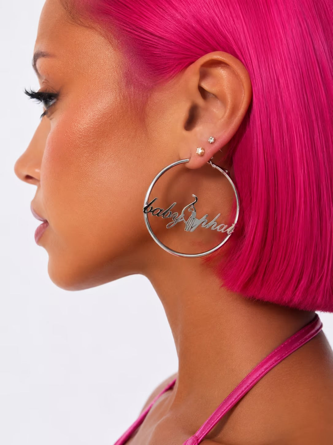 Baby phat hoop earrings