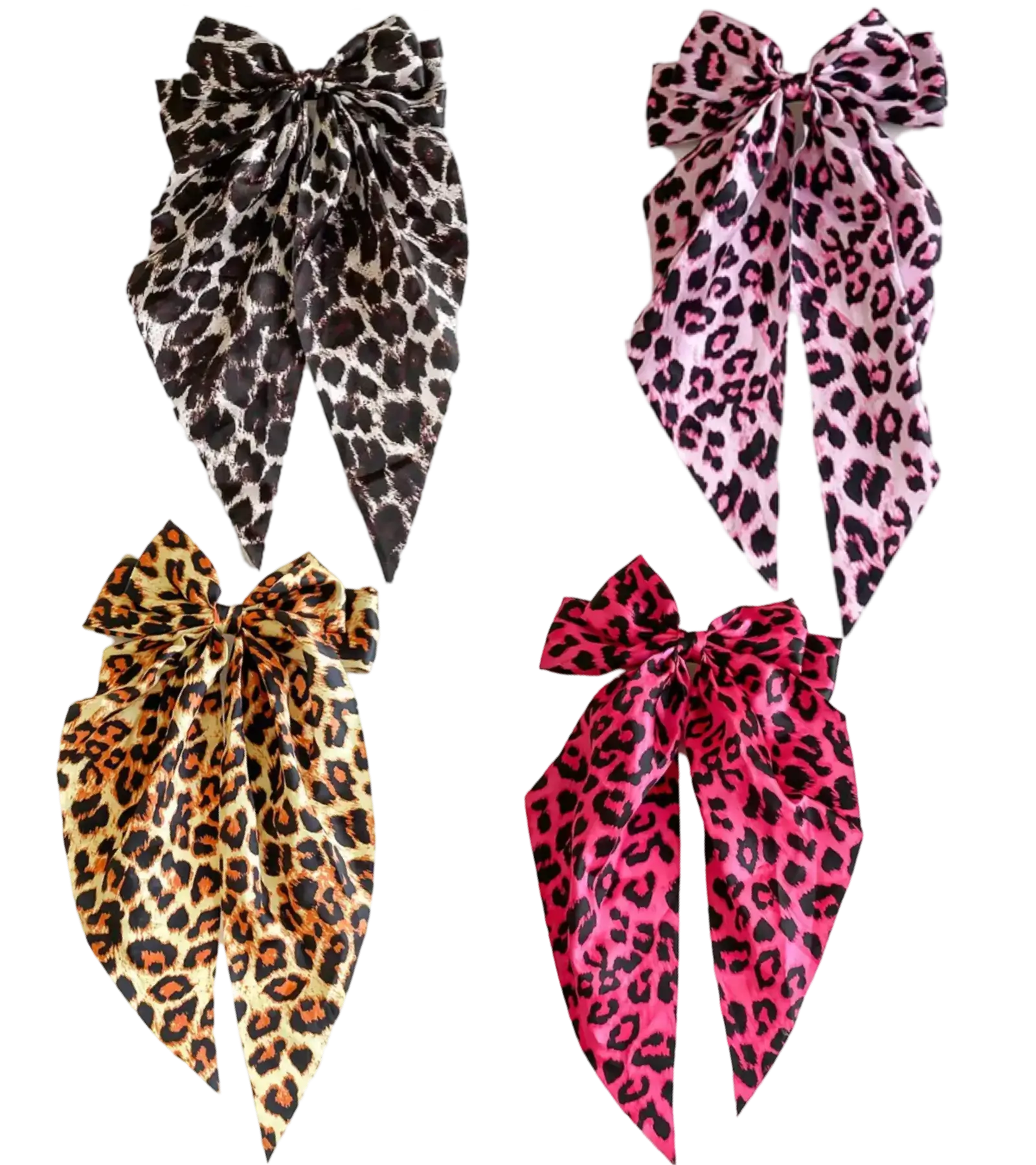 Just a girl jumbo leopard bows