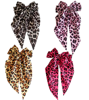 Just a girl jumbo leopard bows