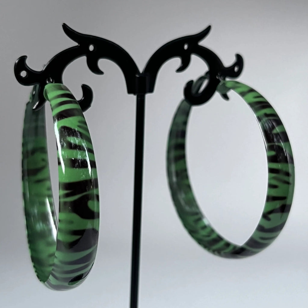 Zebra hoops - Green