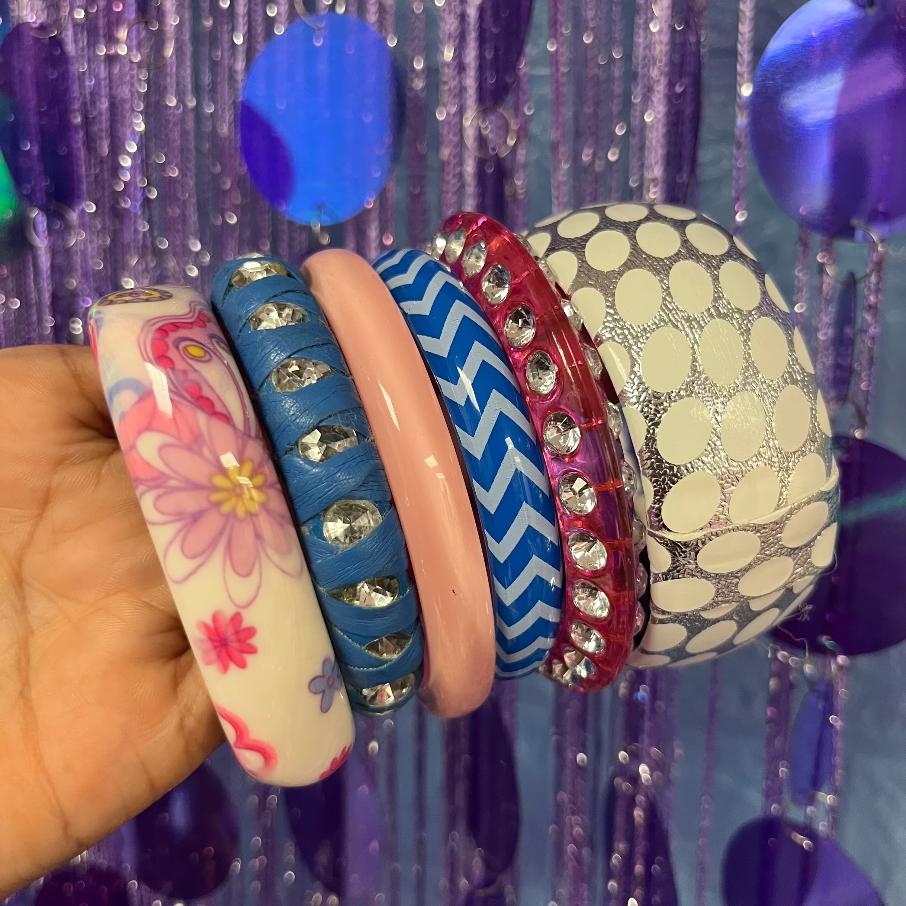 Fluttershy curated vintage bangle bracelet set