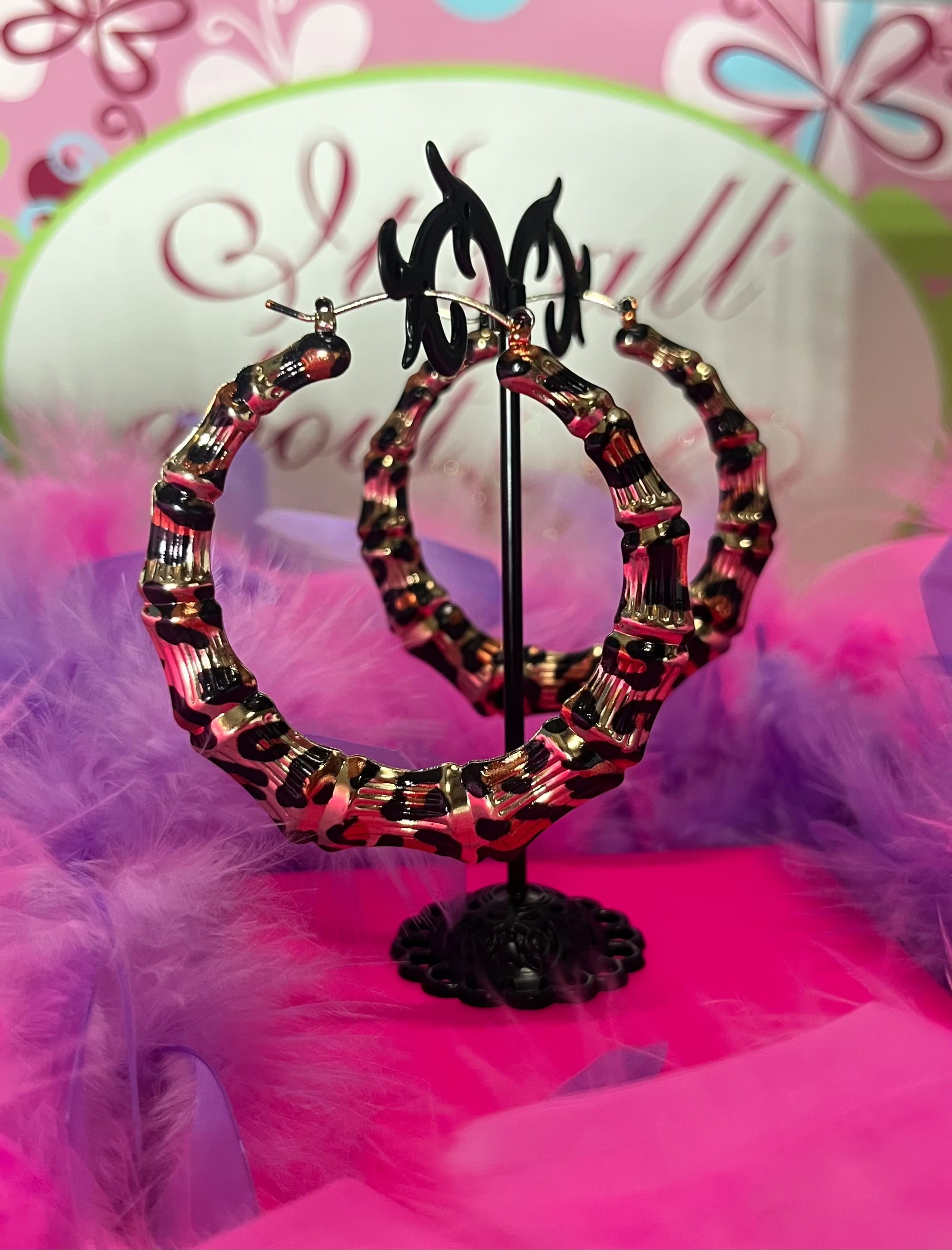 Hoochie mama bamboo hoop earrings