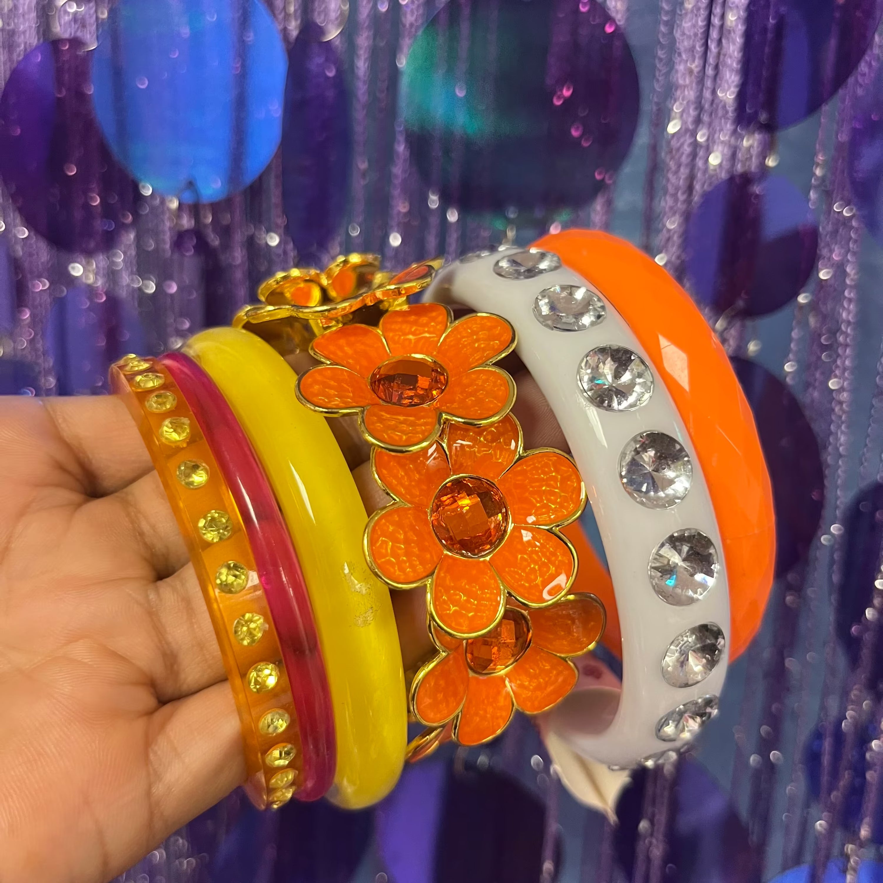 lil miss Dolly curated vintage bangle bracelet set