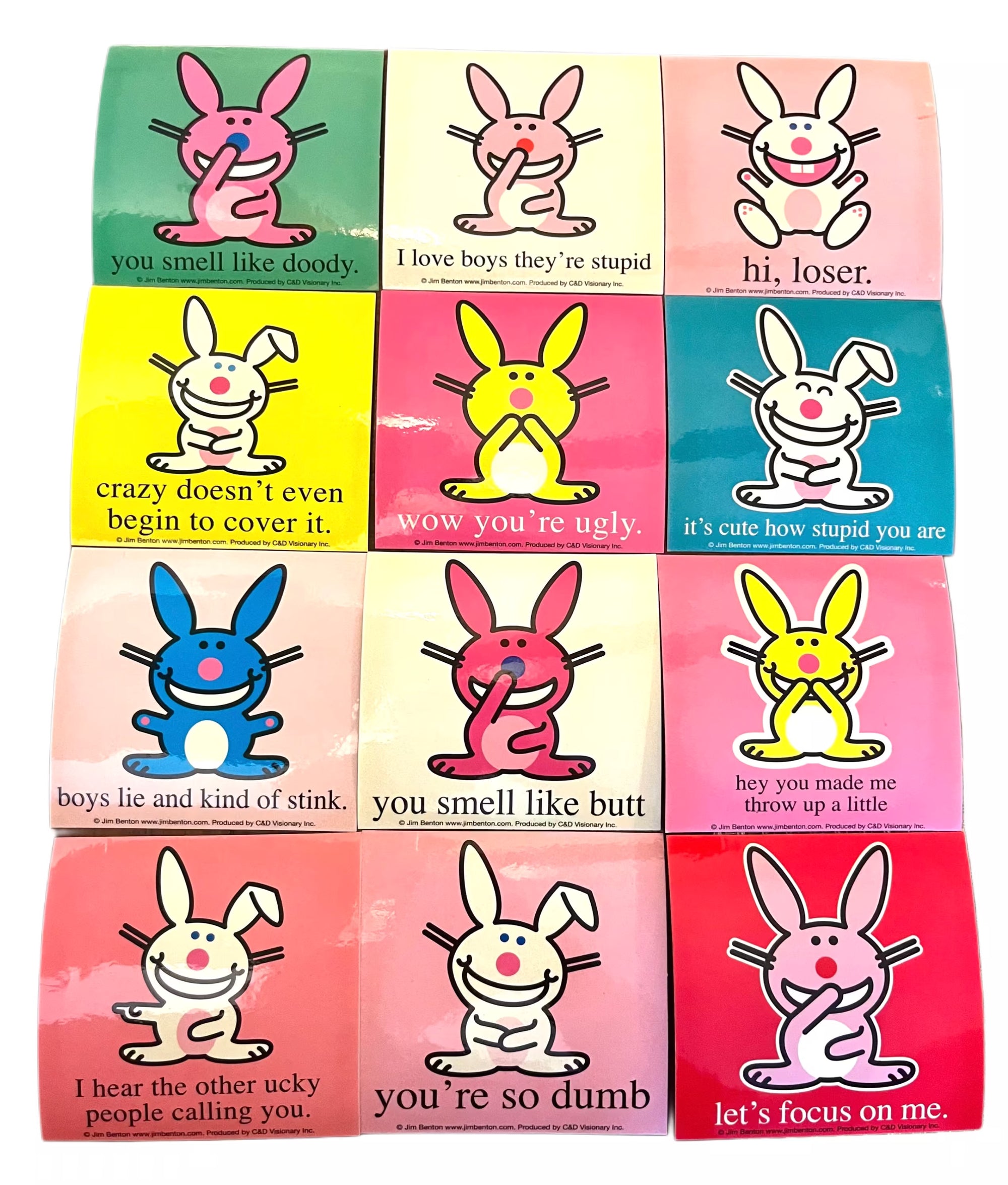 Happy bunny stickers