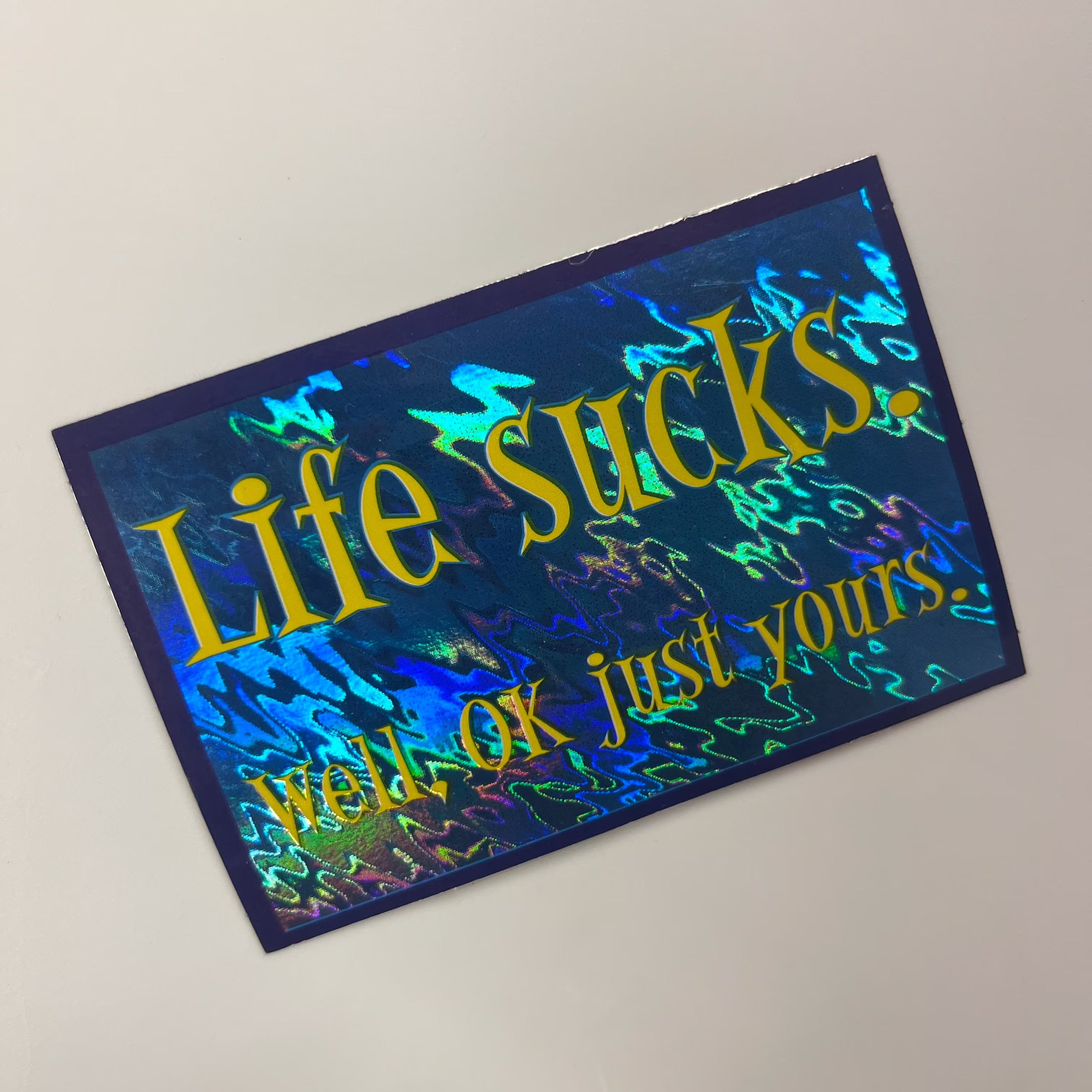 2000s holographic vending machine stickers