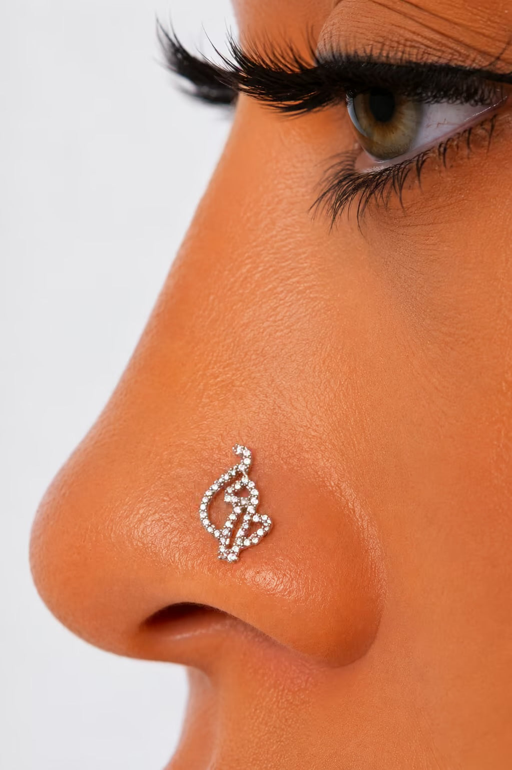 Silver Baby phat nose piercing