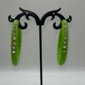 Candie crush hoop earrings - lime ♡