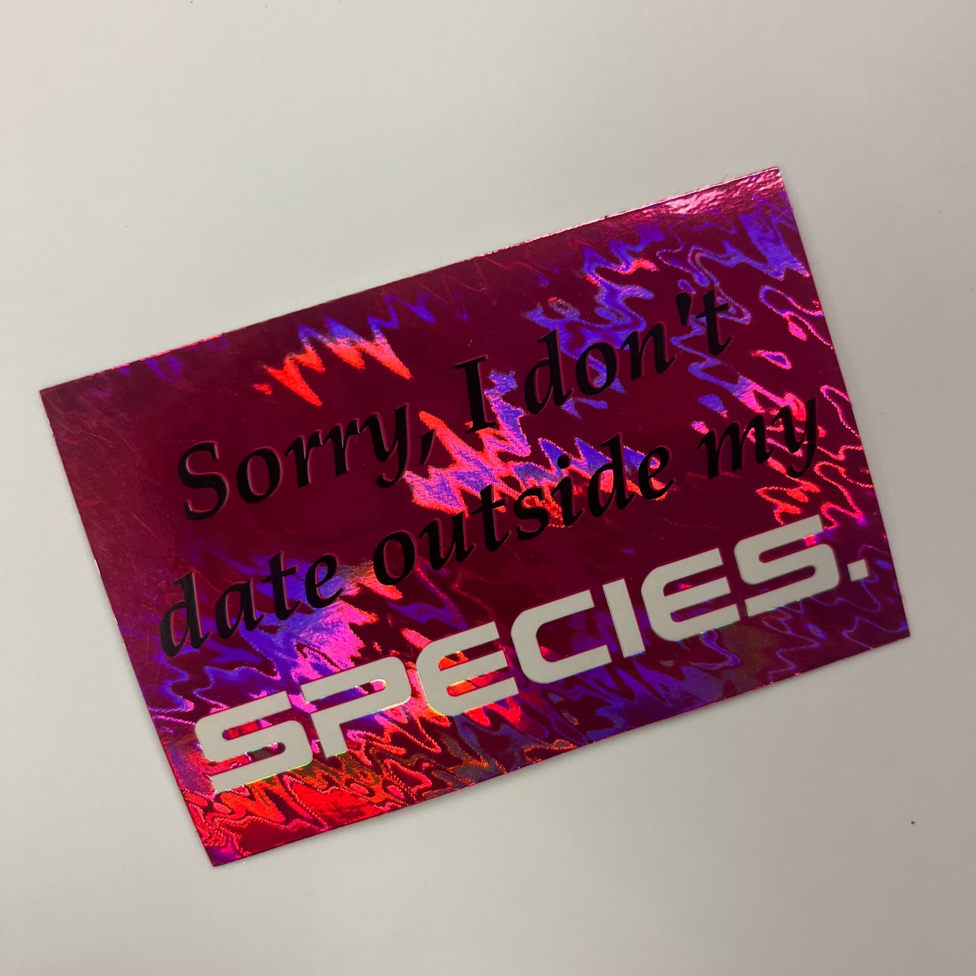 2000s holographic vending machine stickers