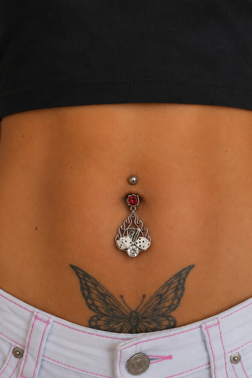 Lucky 7 belly ring ☆