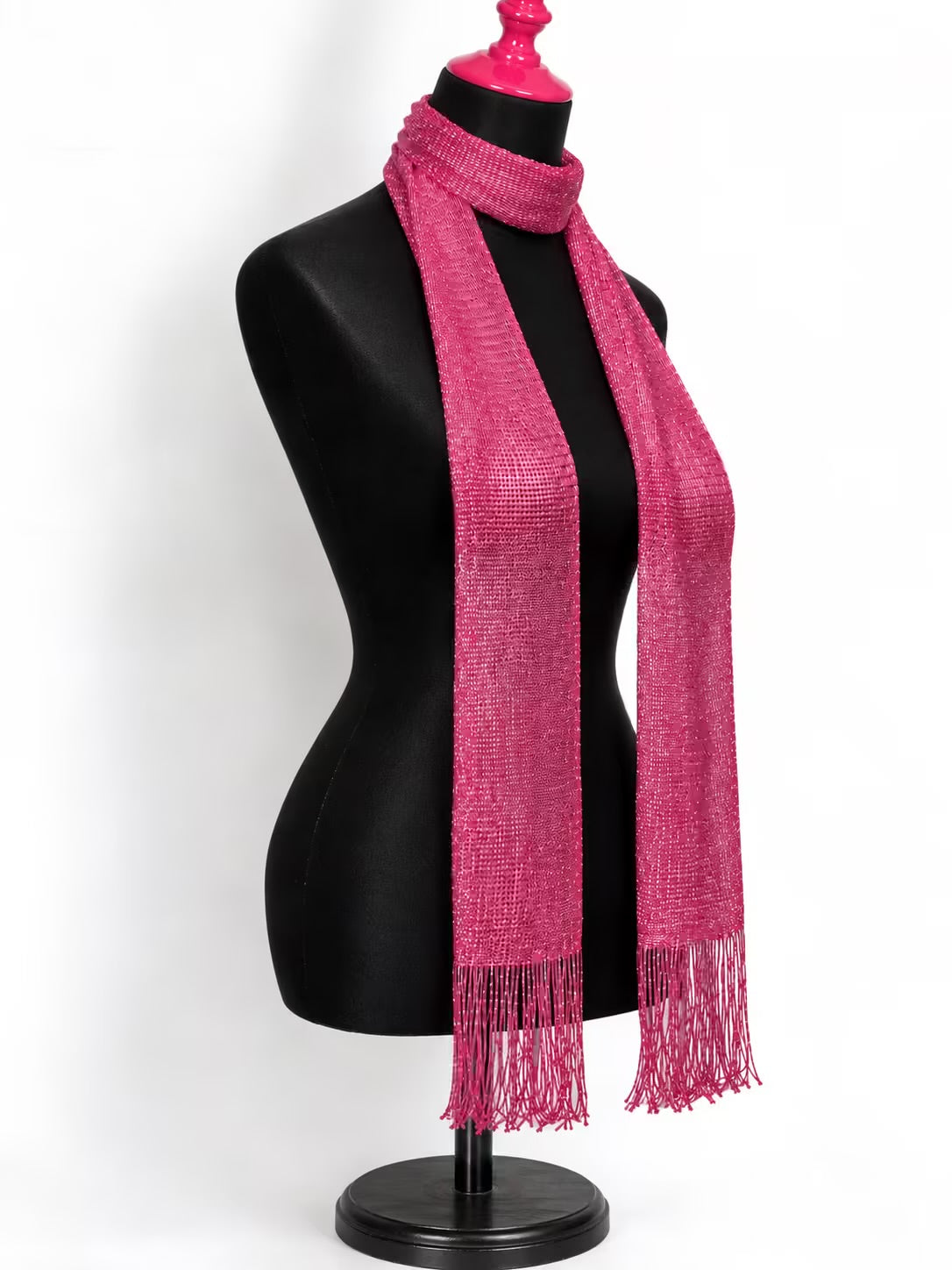 The hot pink Dakota scarf
