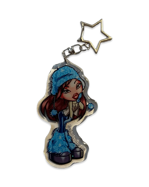 Sasha bratz glitter keychain ☆