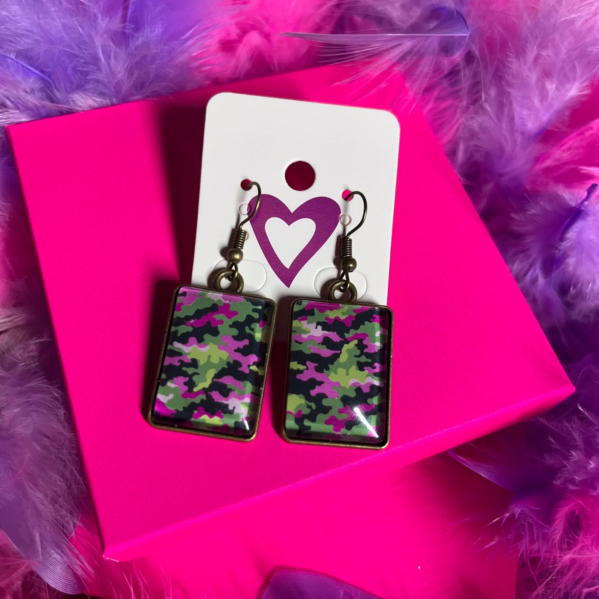 Nevra camouflage earrings