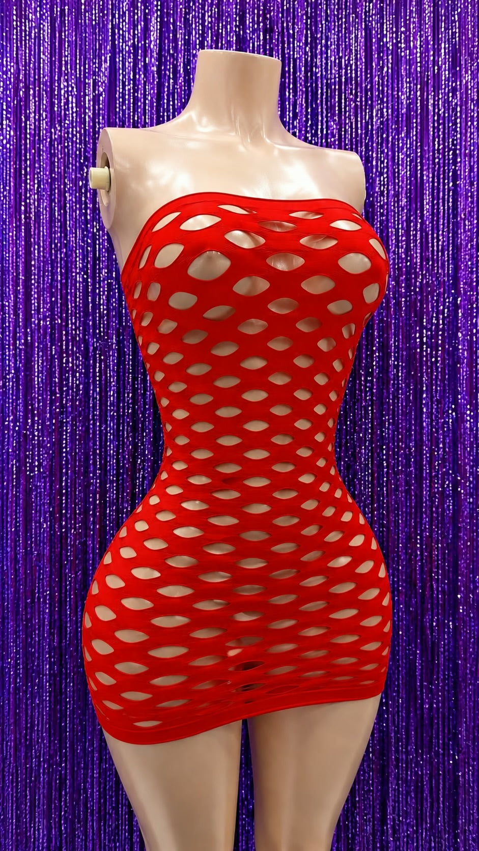 U wish fishnet tube dress